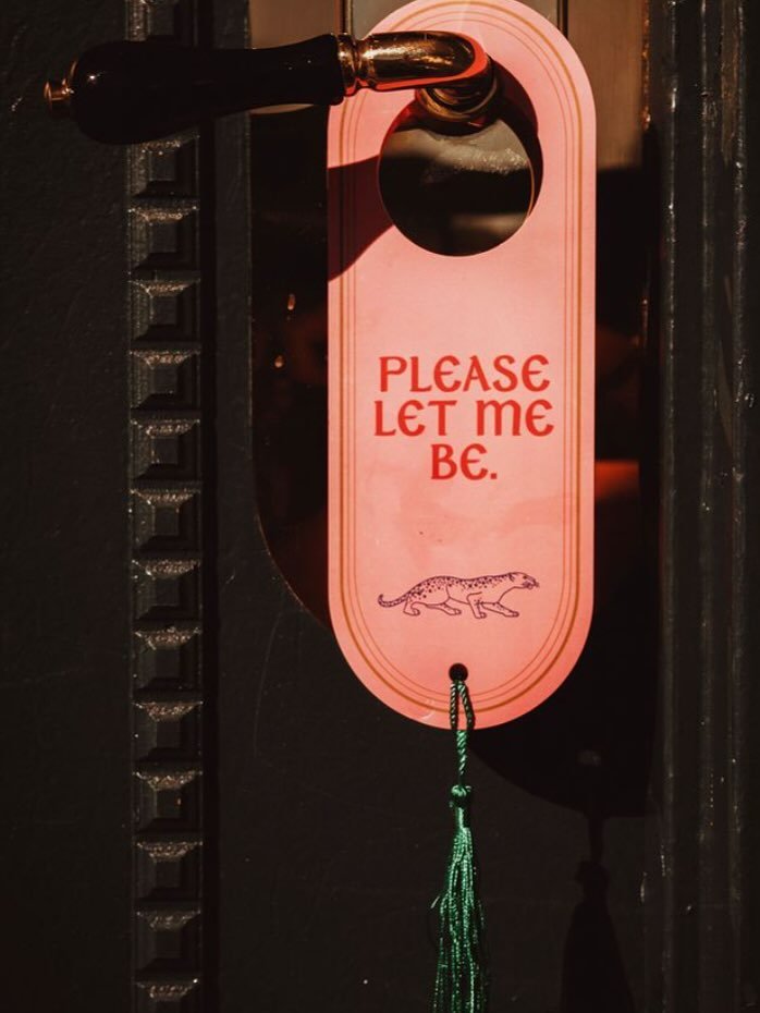 Mood: romanticizing a sign that says &ldquo;not now&rdquo; but make it chic 🖤
