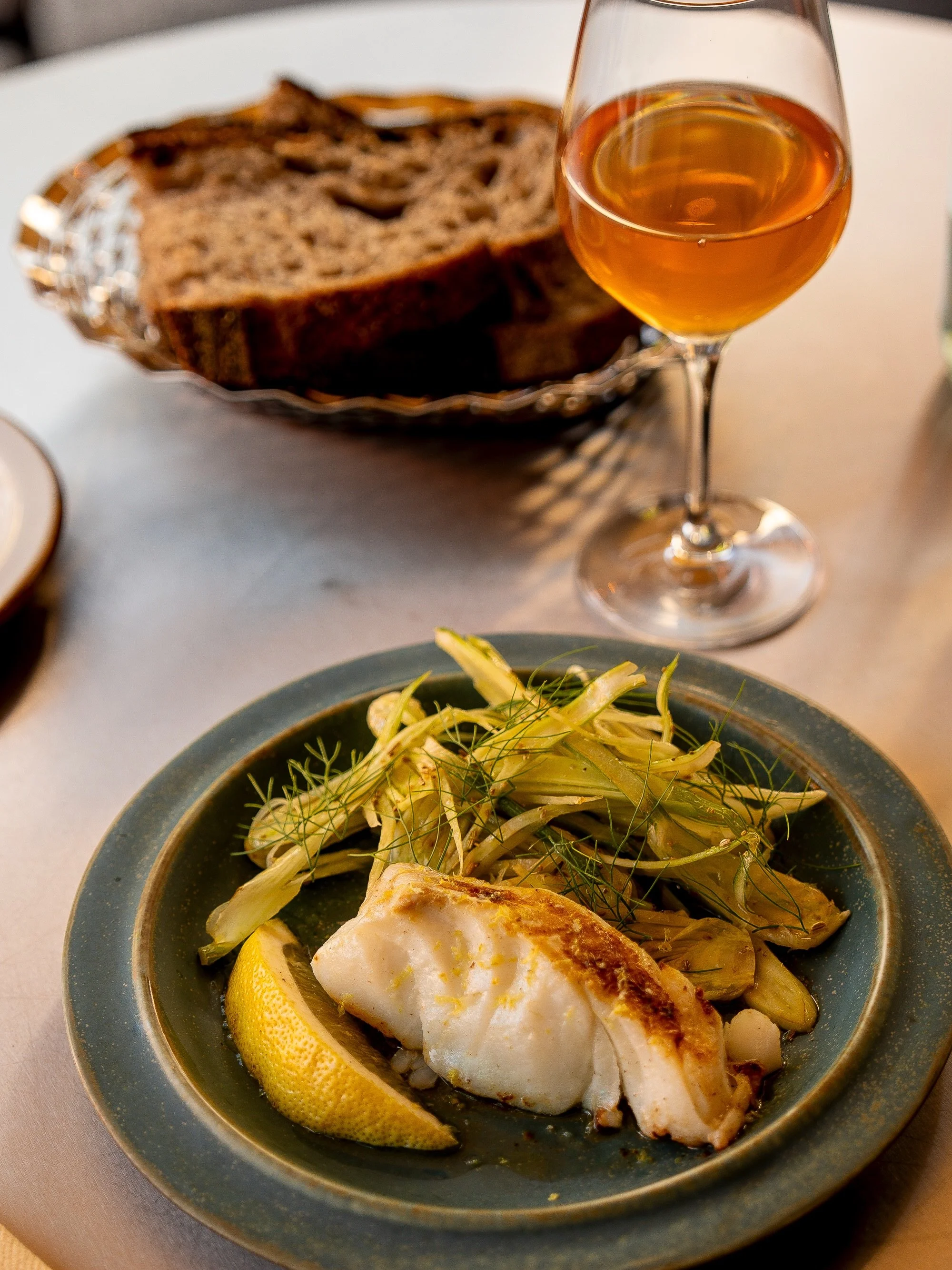 Butter sauce, fennel, and cod so soft it barely needs the fork 🫠