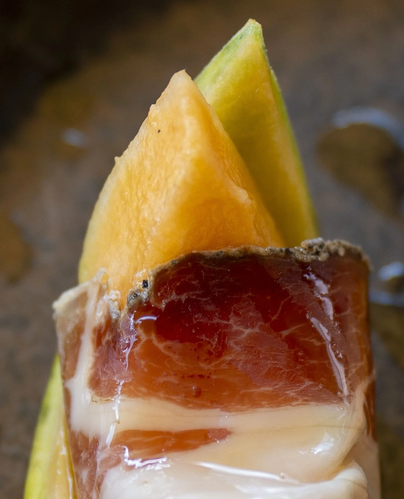 Melons from @uschi_og_davide 36 months aged prosciutto from our salumeria upstairs.