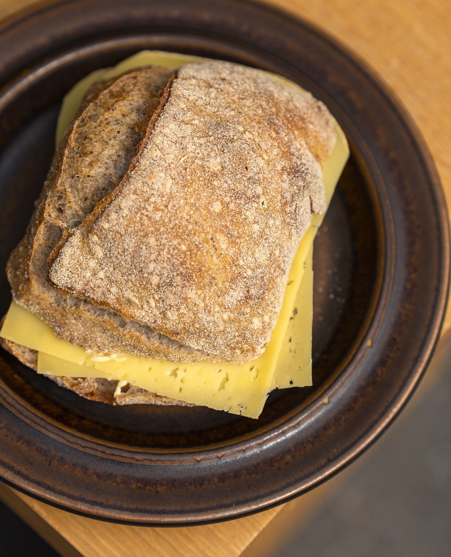 Sourdough bun, S&oslash;bo cheese from @soetofte.gaardmejeri