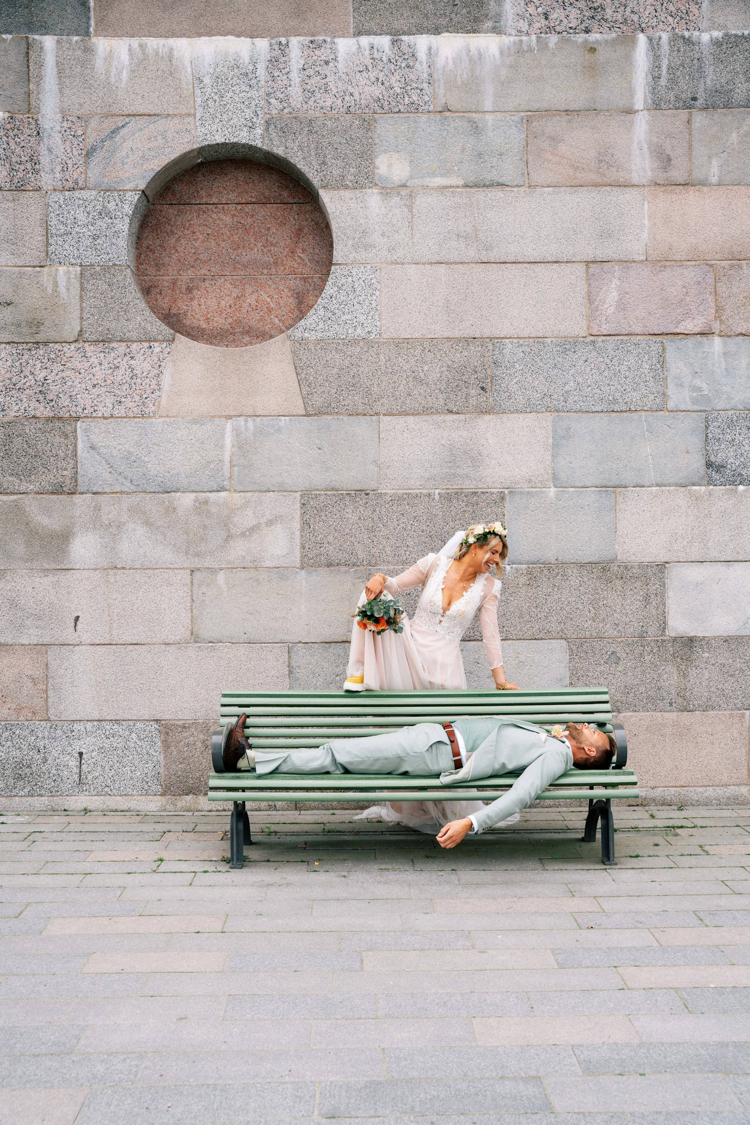 Anna och Martin på sin bröllopsdag