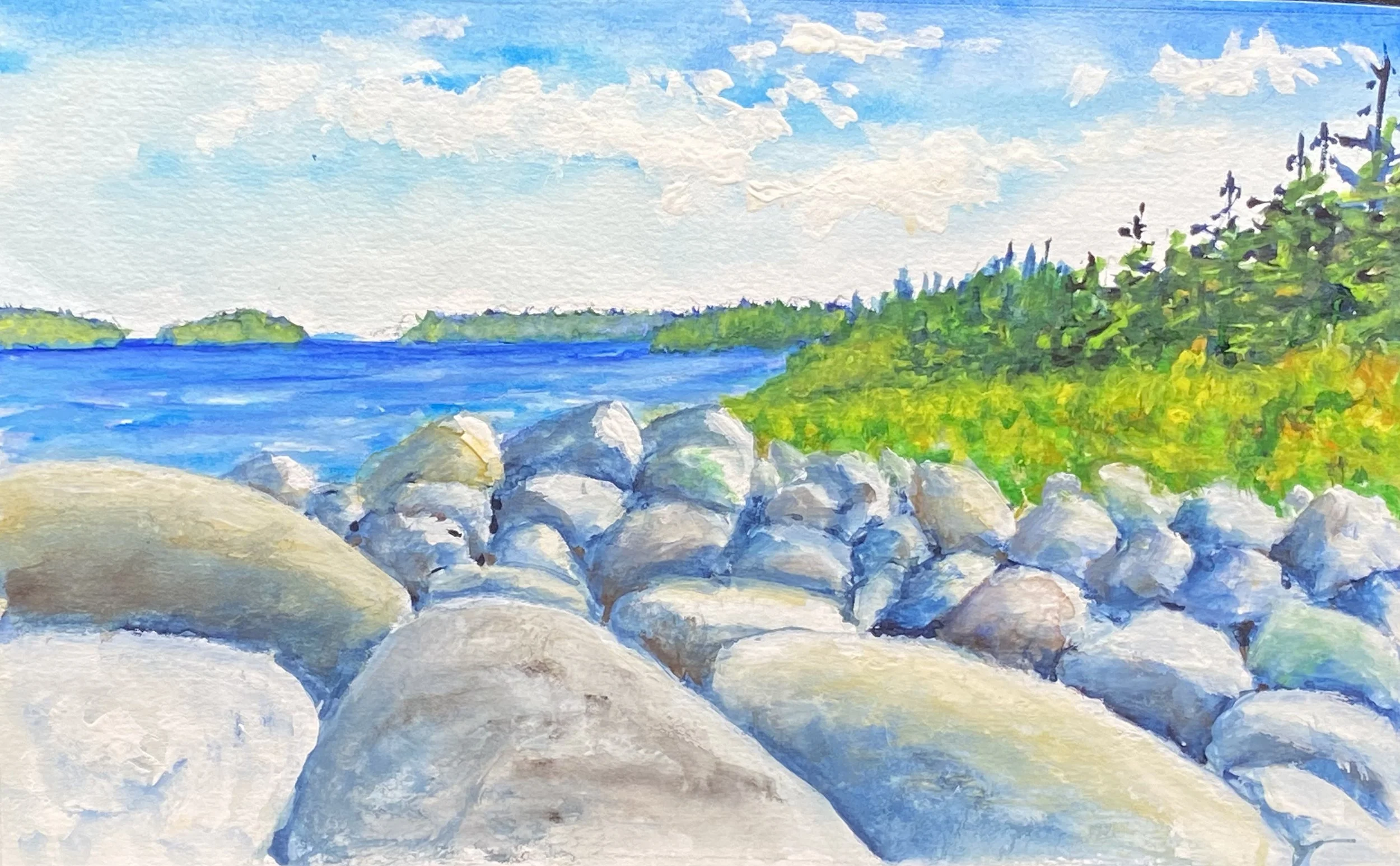 Shore Line from Boom Beach, 6x9