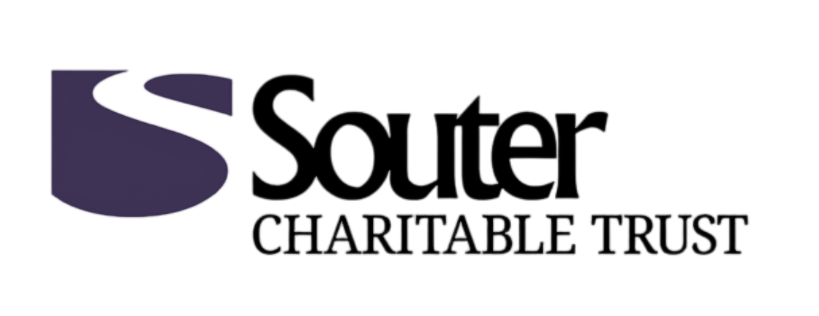 Sauter Charitable Trust logo with a purple abstract shape and black text.