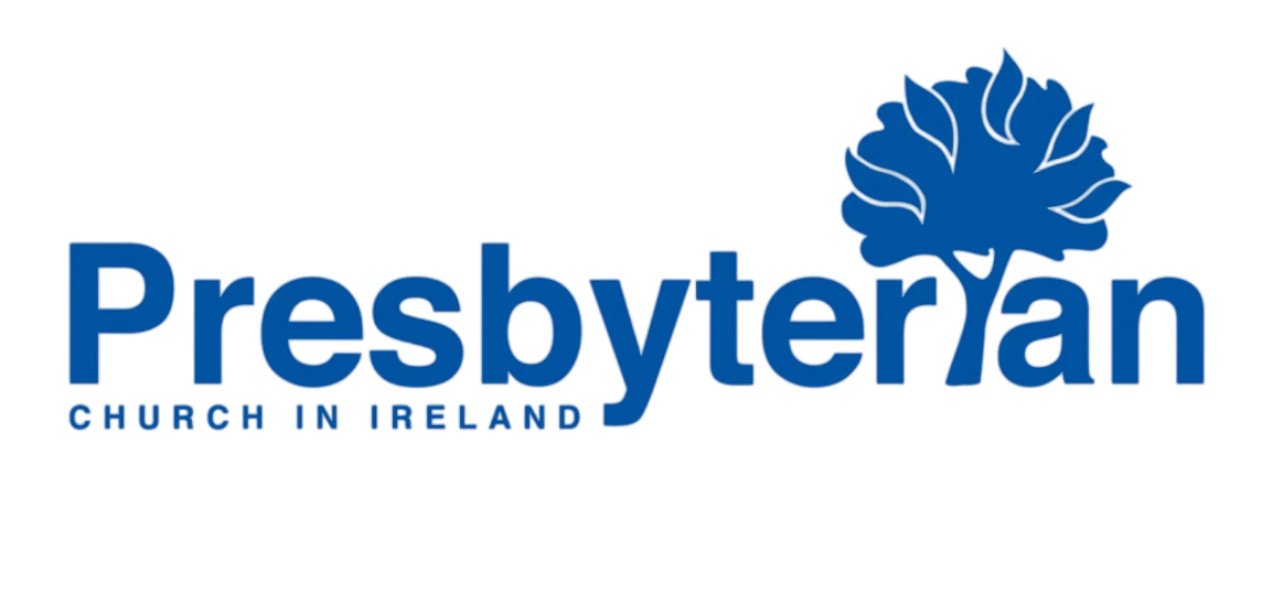 Blue logo of Presbyterian Church in Ireland, featuring a stylized tree symbol and the text 'Presbyterian Church in Ireland' in blue.