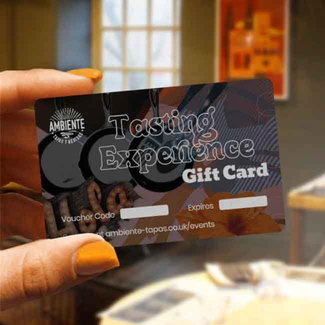 A picture of our Tasting Experience Gift Card