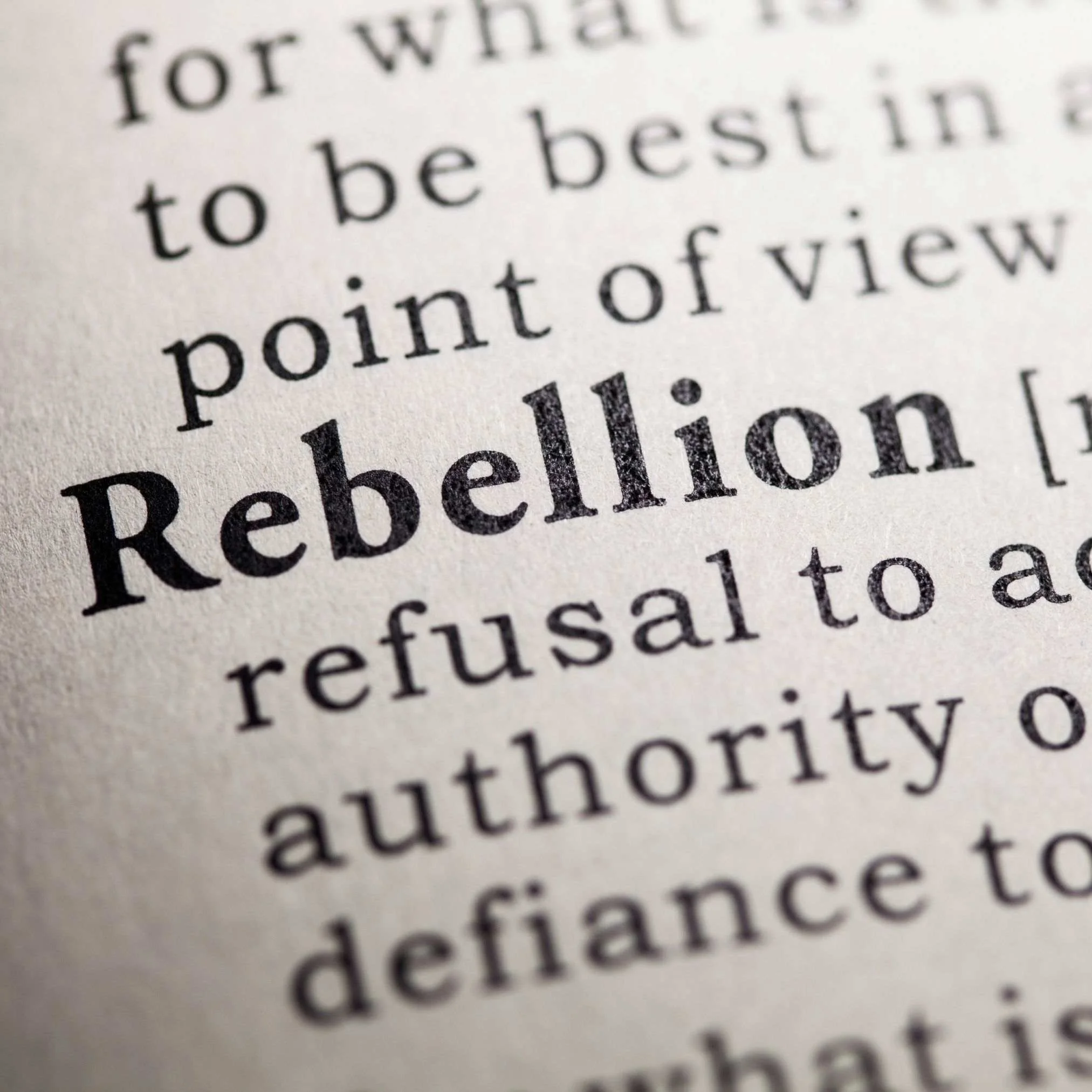 Rebellion in bold text
