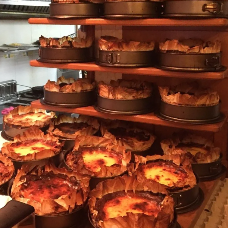 Burnt Basque Cheesecake at La Vina in San Sebastian