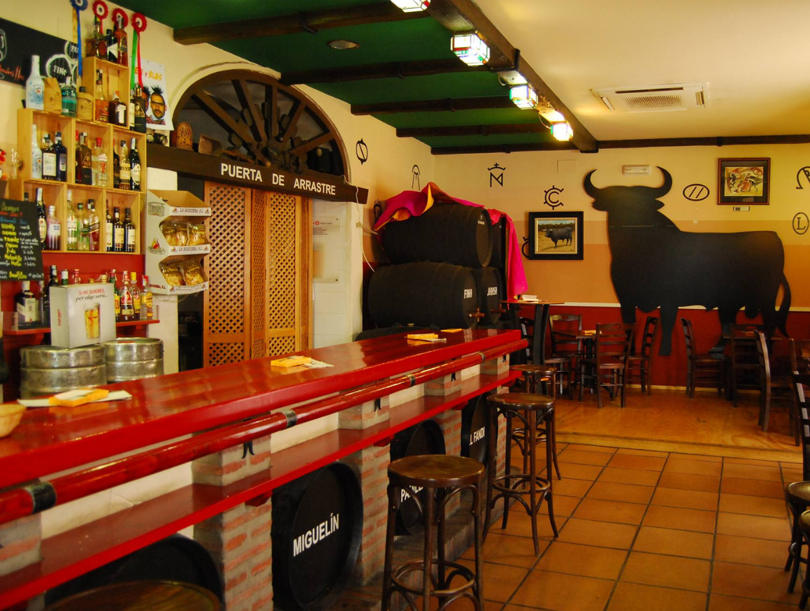 Bar area in Las Banderillas in Jerez Spain