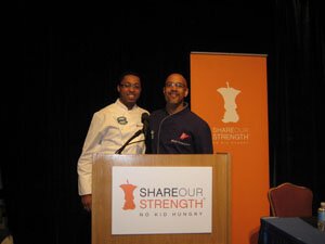 Chef Keith Jones and Chef Standing at podium during Share Our Strength Event.jpg