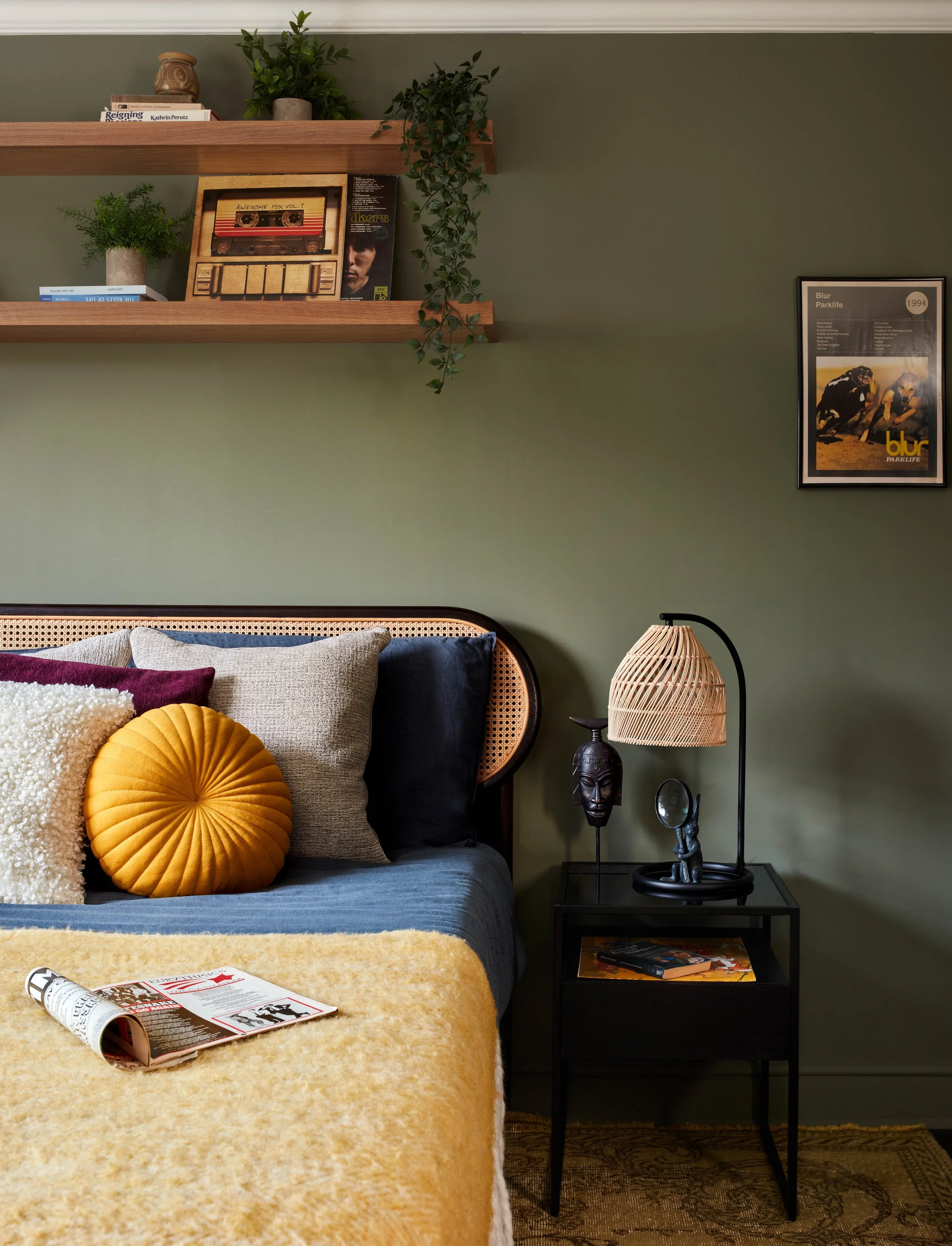 Teenage boy's bedroom with a bohemian theme, blending natural textures and earthy tones I Paint by Little Greene