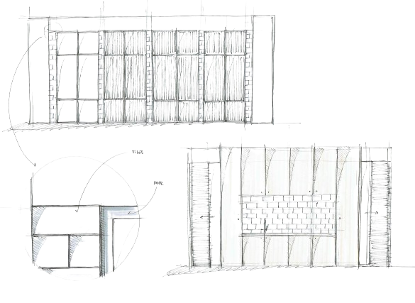 Kitchen design sketch