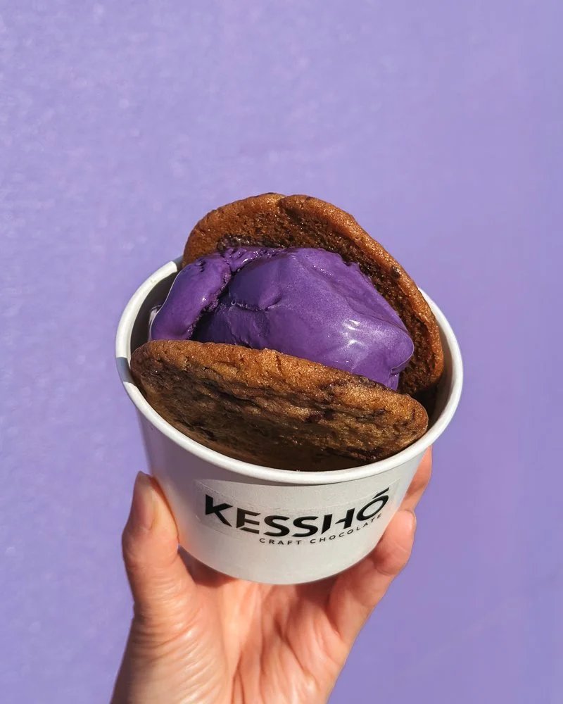 Ube Ice Cream Sandwich at KESSHO