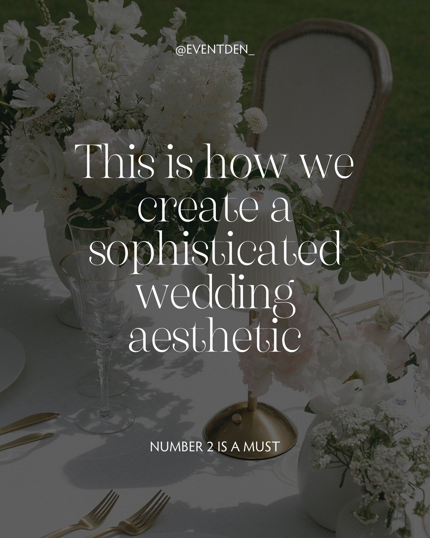 If timeless, sophisticated vibes is your style, keep reading ~ 

Swipe to learn the three most important design elements for a simply, sophisticated wedding aesthetic. 

It&rsquo;s not about spending more or adding more details. It&rsquo;s all about 