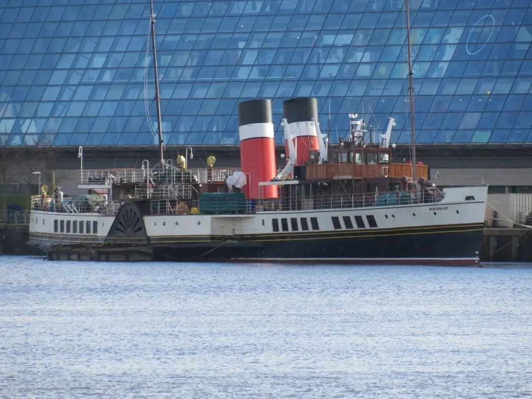 On my trip up north this February, I was able to cross an item off my bucket list when I spotted the PS Waverley docked in her home port of Glasgow.

Needless to say, the friend I was staying with in Carlisle had a hard job keeping up with me as I ru