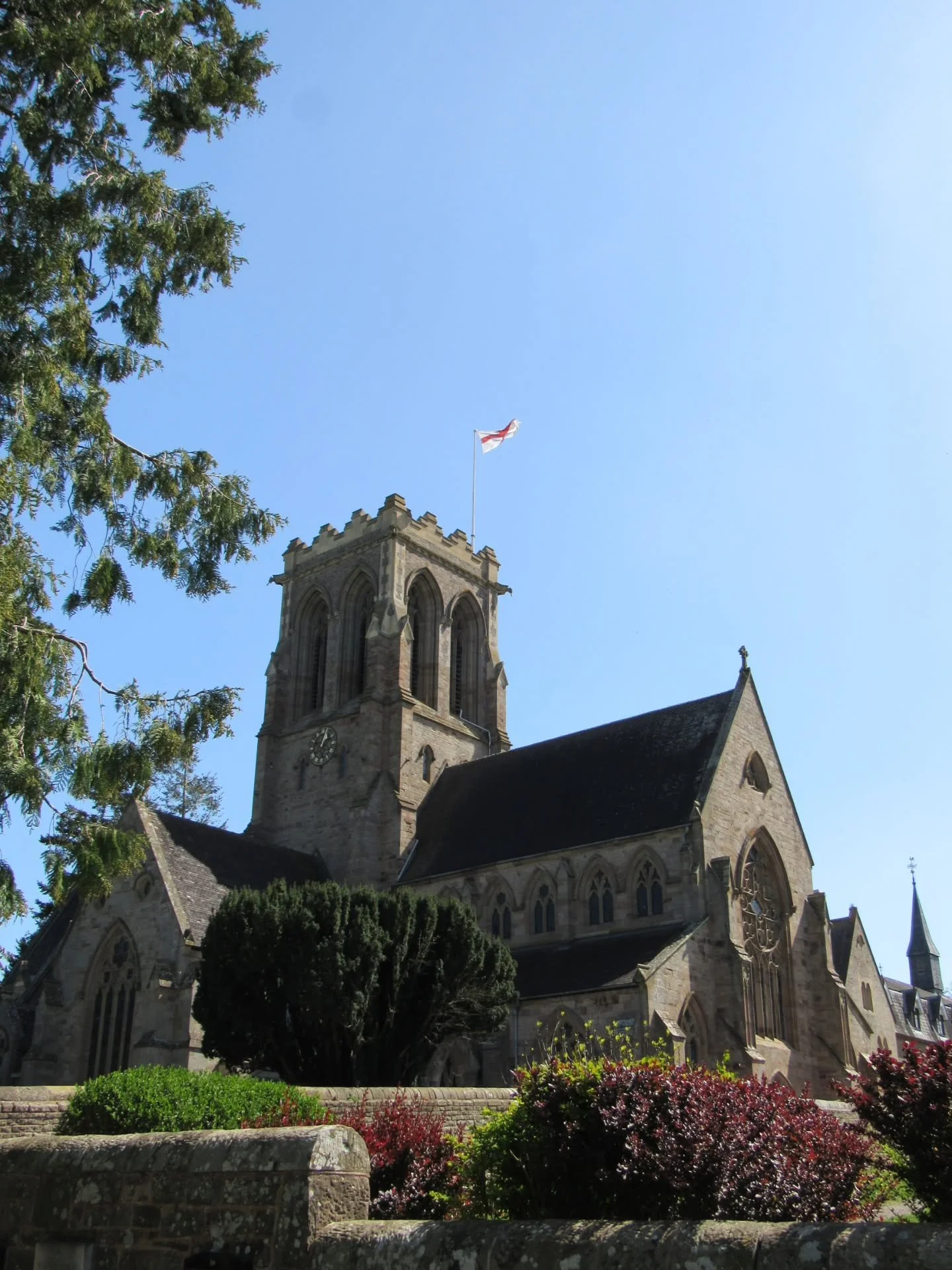 Last Wednesday, I went for a lovely afternoon wander around Belmont Abbey, which was resplendent in the bright sunshine, and the clear blue sky served as the perfect backdrop.

Construction started in 1854 on the orders of Francis Richard Wegg-Prosse