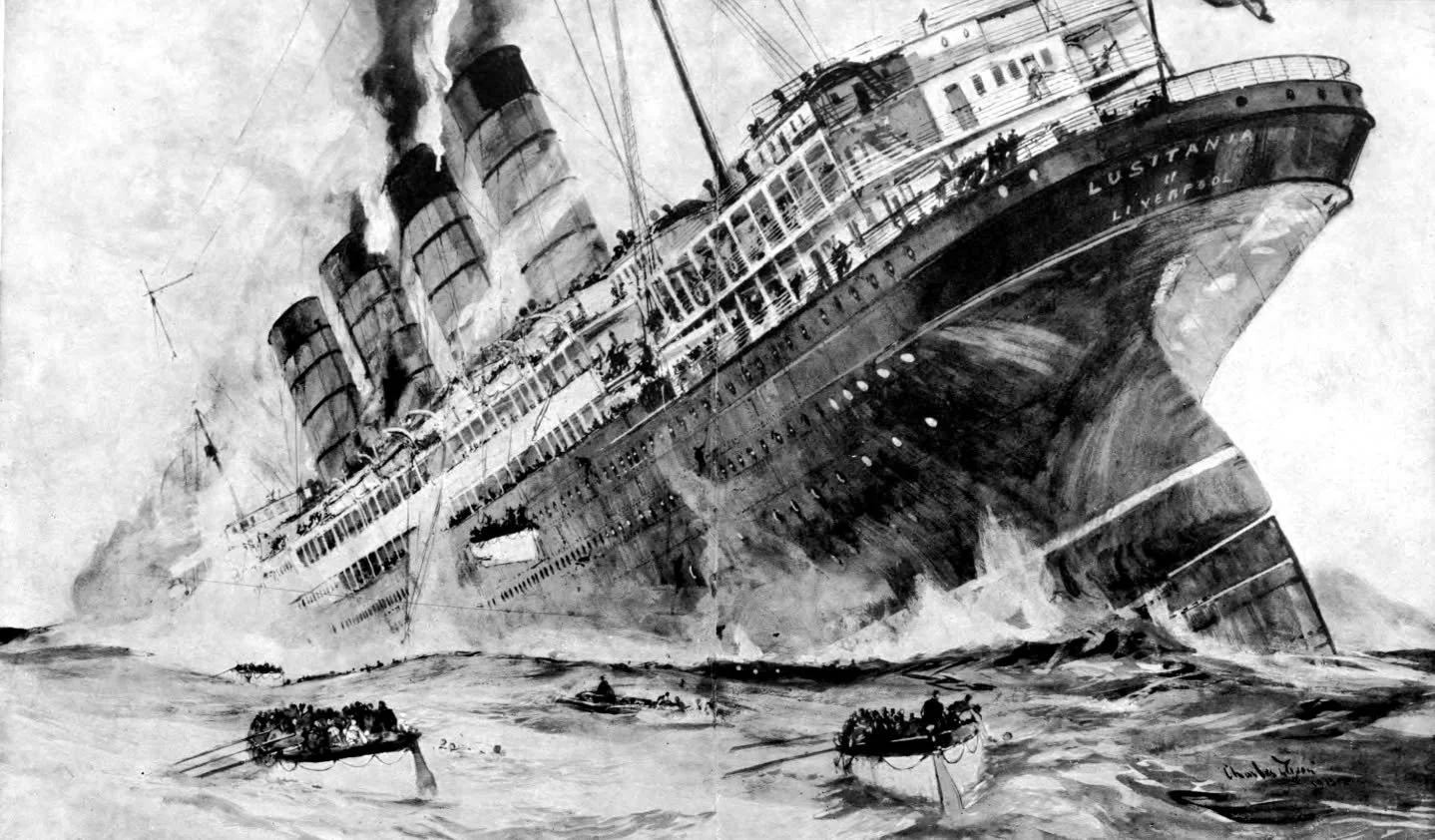 On this day 111 years ago, the RMS Lusitania was torpedoed and sunk off the Old Head of Kinsale near the end of her 202nd transatlantic crossing.

She had been built in 1907 for the Cunard Line, along with her sister ship the Mauretania, and at the t