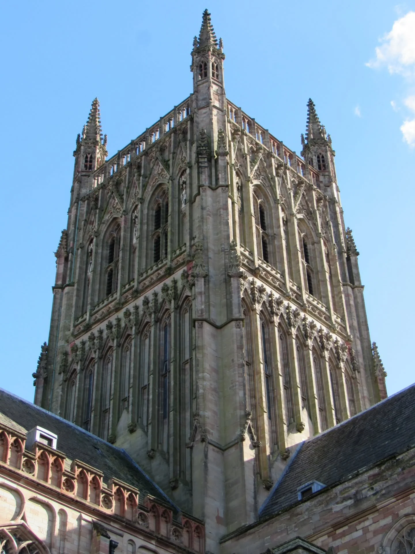 This Saturday just gone, I had the privilege of going up the tower at Worcester Cathedral. With the clear skies and beautiful sunshine, it was certainly the perfect weather to do it in.

It is the third tower to have sat atop the cathedral, as the fi