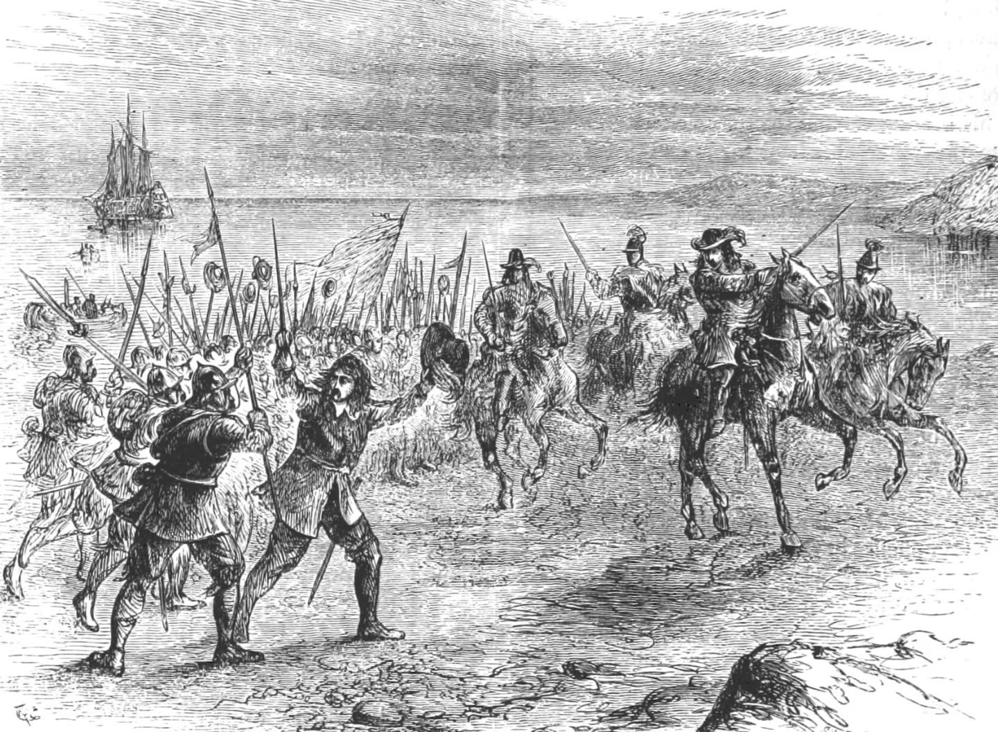 On 11 June 1685, a little over four months after King Charles II had died, the 1st Duke of Monmouth, James Scott, landed at Lyme Regis to take the throne for himself.

The Crown officially belonged to Charles' son James, Duke of York, but the Duke of