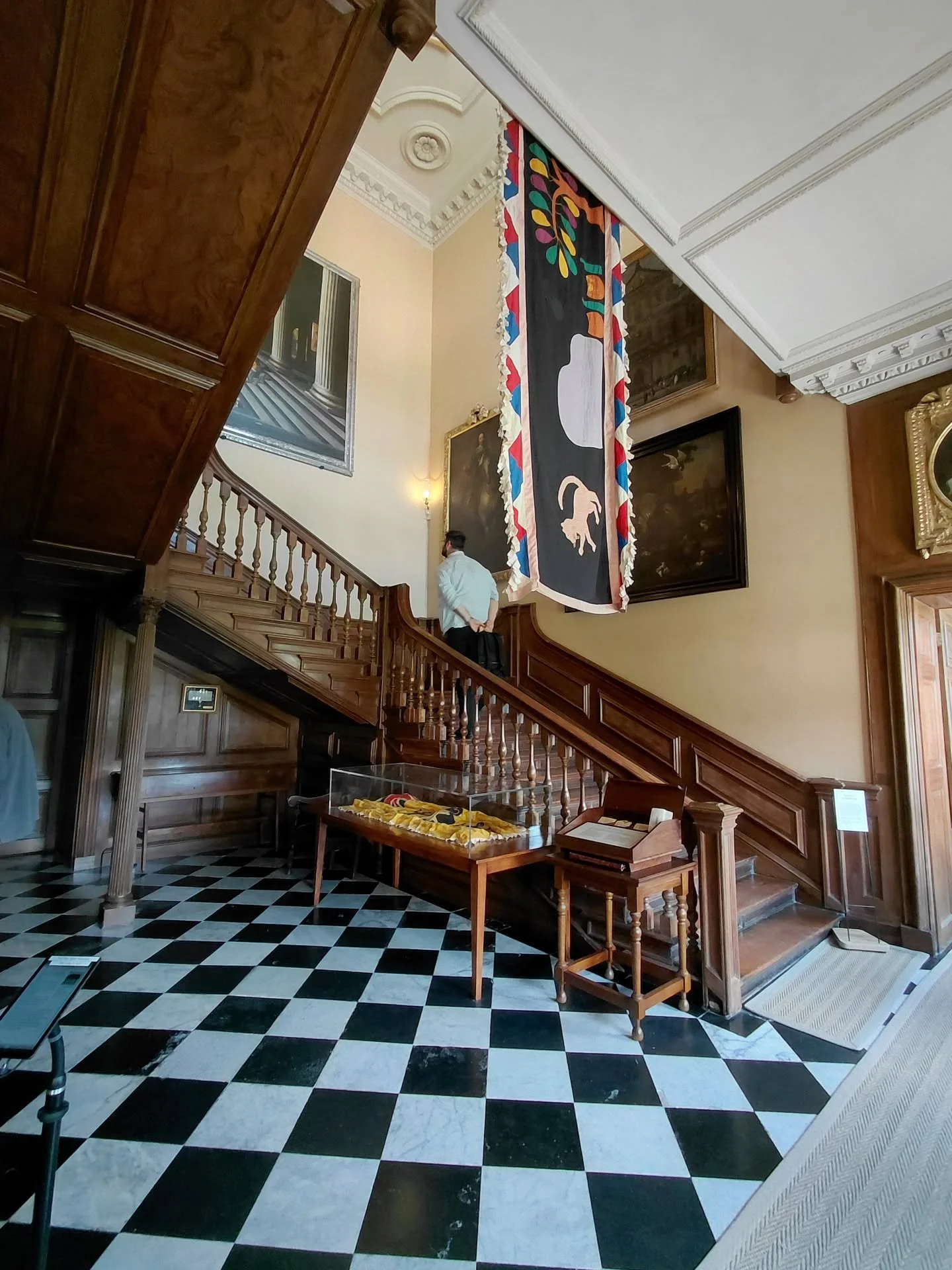 Within Dyrham Park are two staircases: the Old Staircase and the Best Staircase, both made to the orders of William Blathwayt, who transformed the dilapidated Tudor mansion into Baroque marvel it is today.

The Old Staircase (Images 1 &amp; 2) lead t