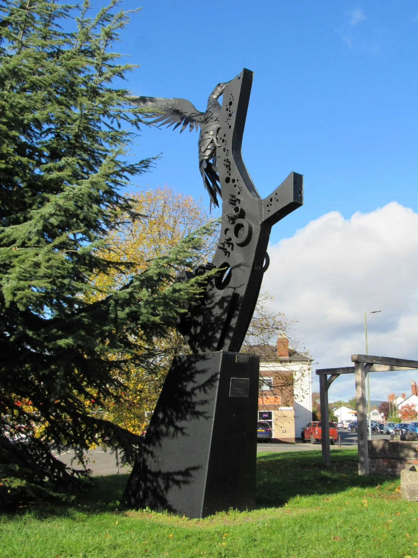 It is likely that many of those turning off Whitecross Road to do their weekly shop at Sainsbury's barely notice this steel sculpture that soars from the ground.

It was designed Walenty Pytel, who was born in Poland in 1941, when the country was und