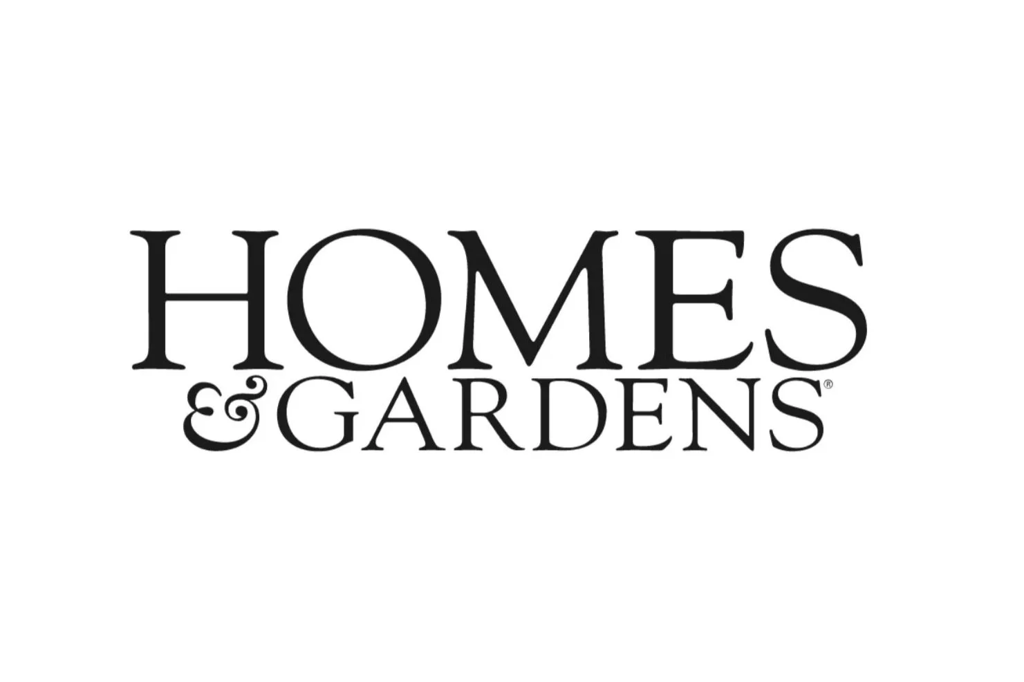 Homes & Gardens logo in black text on a white background.
