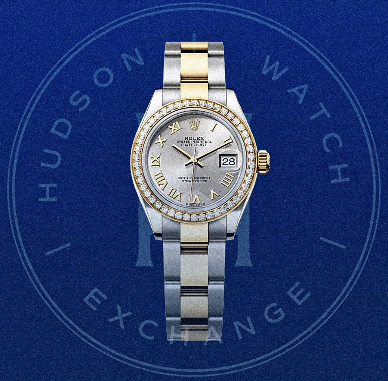 Lady-Datejust  Oyster, 28 mm, Oystersteel, yellow gold and diamonds Reference 279383RBR