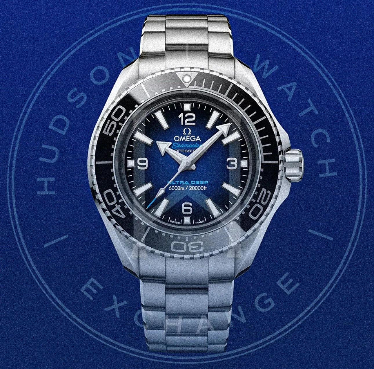 SEAMASTER PLANET OCEAN 6000M 45.5 mm, O‑MEGASTEEL, Ref 215.30.46.21.03.001