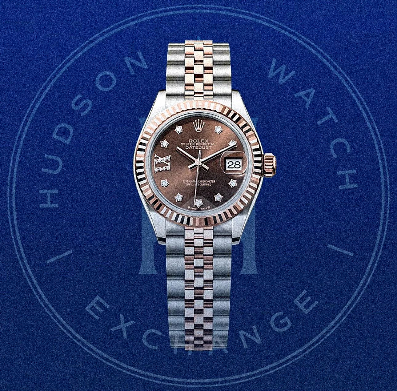 Lady-Datejust  Oyster, 28 mm, Oystersteel and Everose gold Reference 279171
