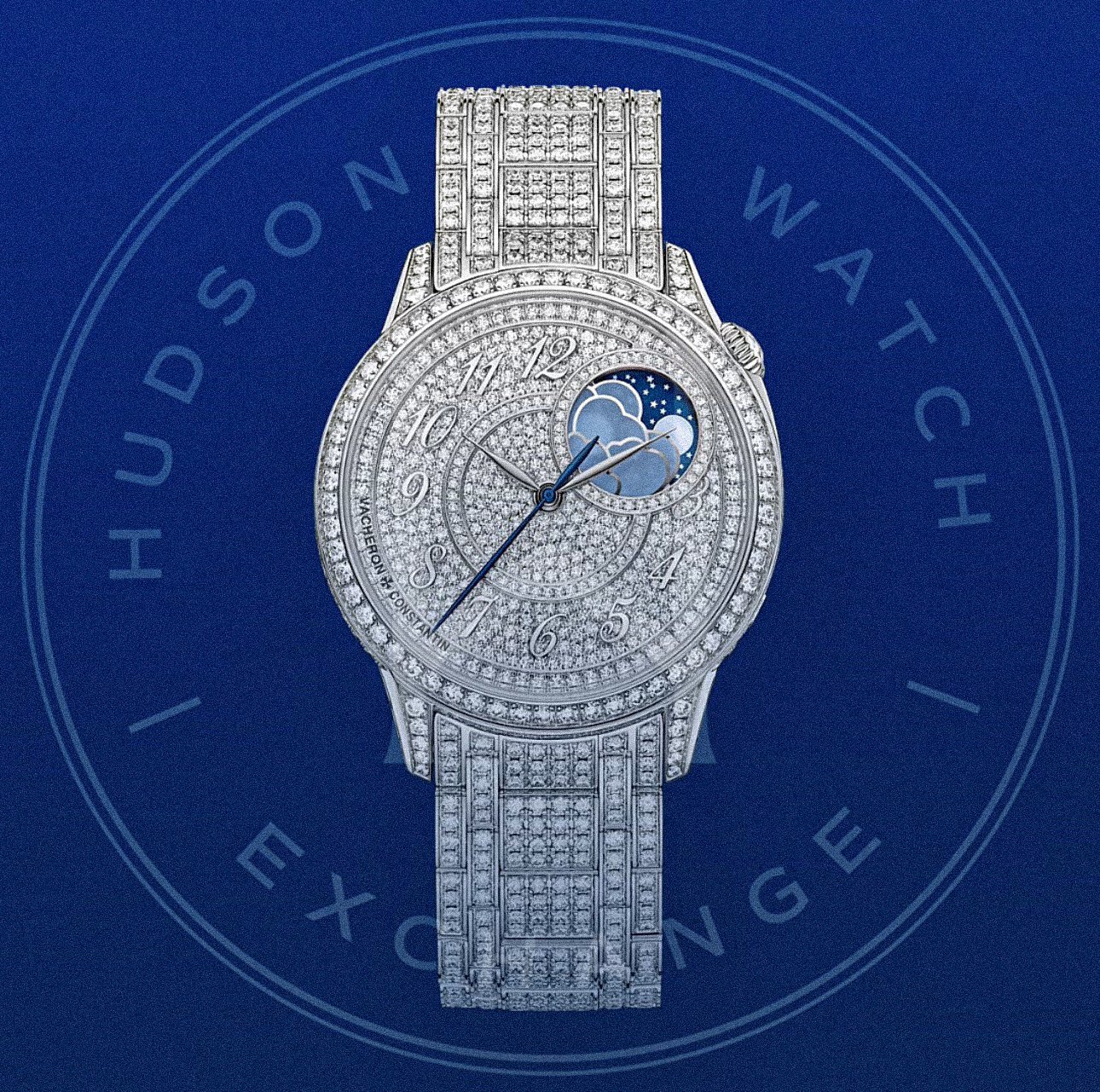 ÉGÉRIE Moon Phase Jewellery 8016F/127G-B499 37 MM WHITE GOLD