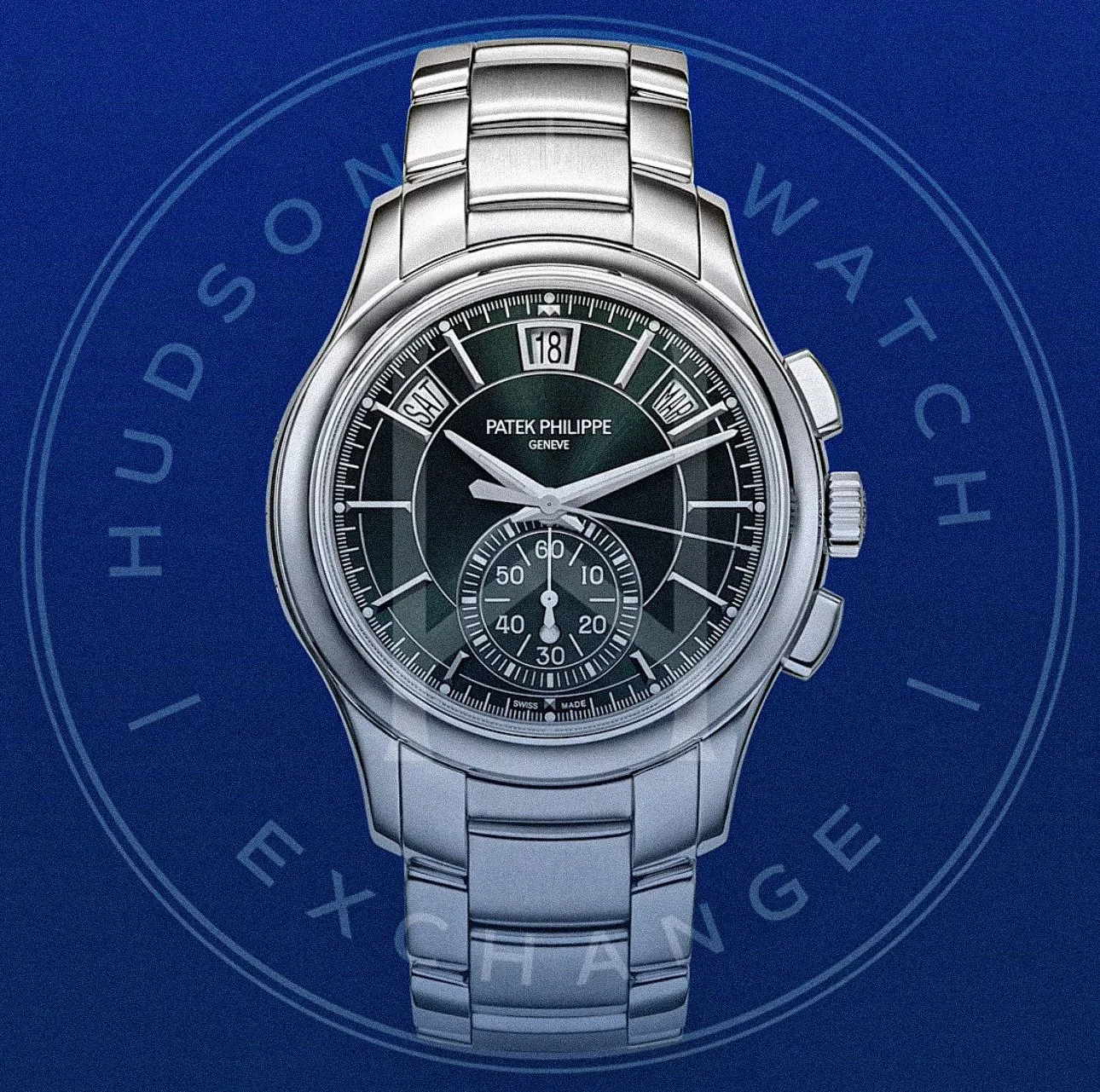 5905/1A-001 FLYBACK CHRONOGRAPH. ANNUAL CALENDAR. Steel