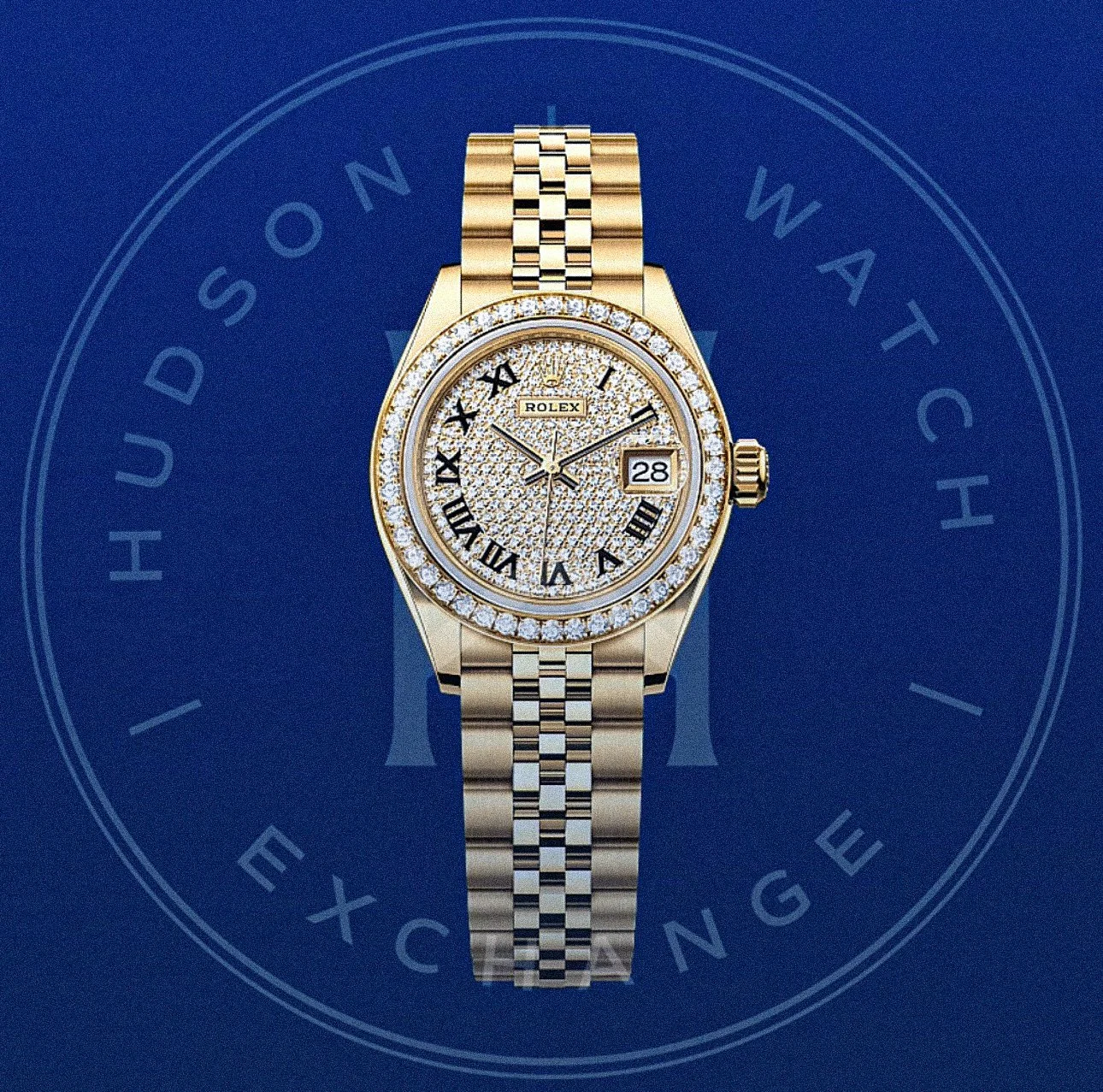 Lady-Datejust  Oyster, 28 mm, yellow gold and diamonds Reference 279138RBR