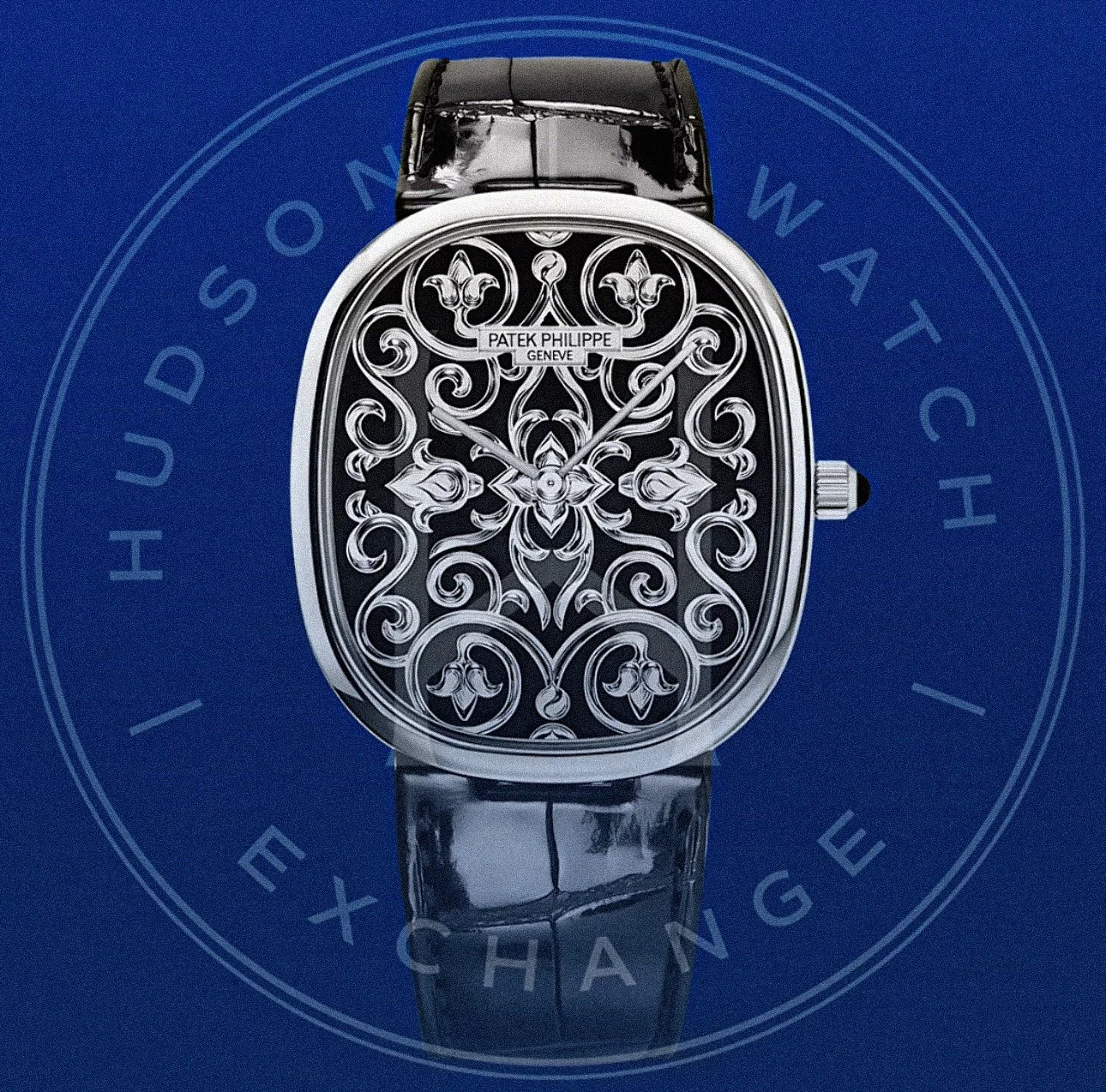 5738/51G-001 GOLDEN ELLIPSE. RARE HANDCRAFTS. White gold