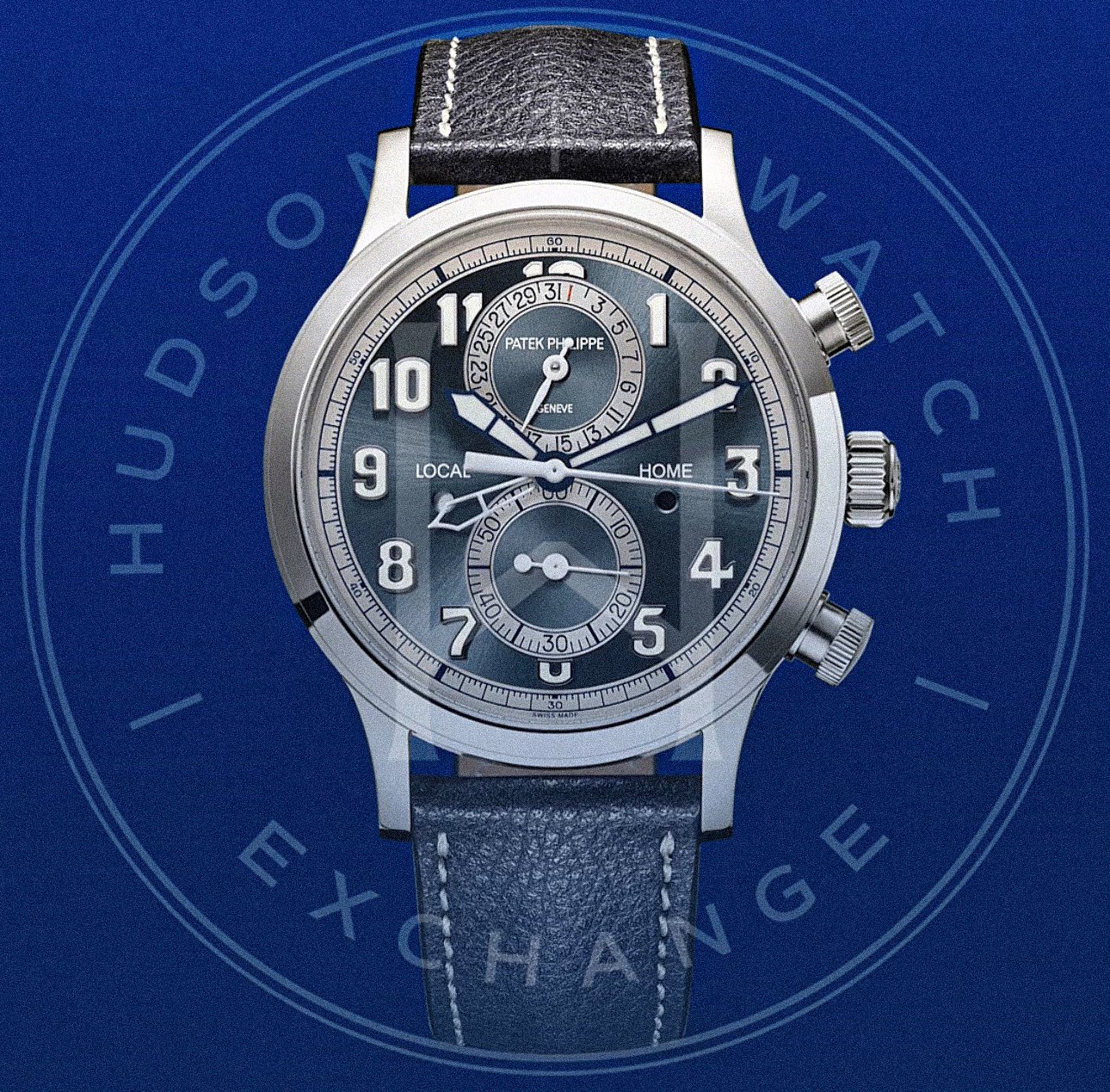 5924G-001 CALATRAVA PILOT TRAVEL TIME. FLYBACK CHRONOGRAPH. White gold