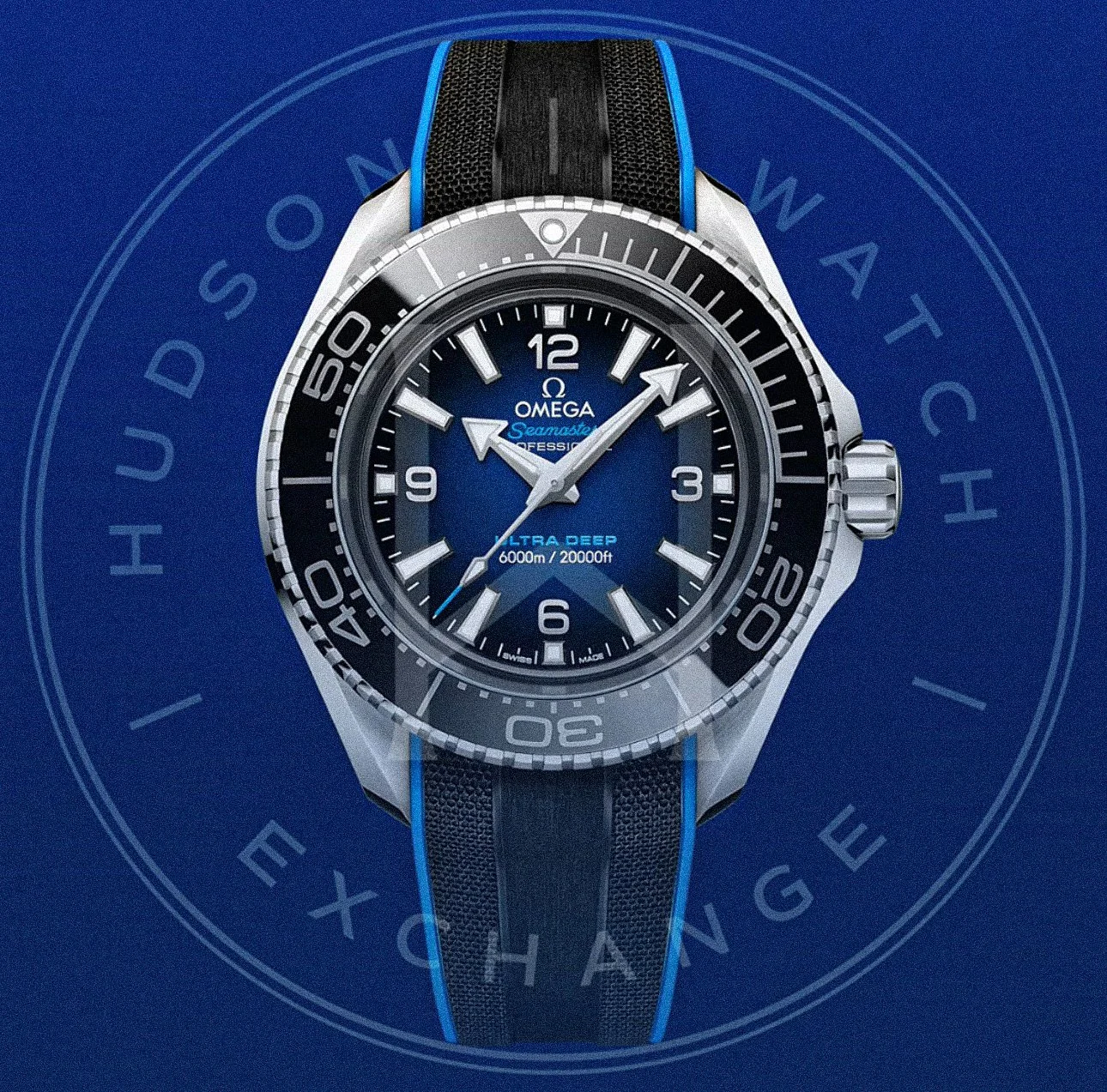 SEAMASTER PLANET OCEAN 6000M 45.5 mm, O‑MEGASTEEL, Ref 215.32.46.21.03.001