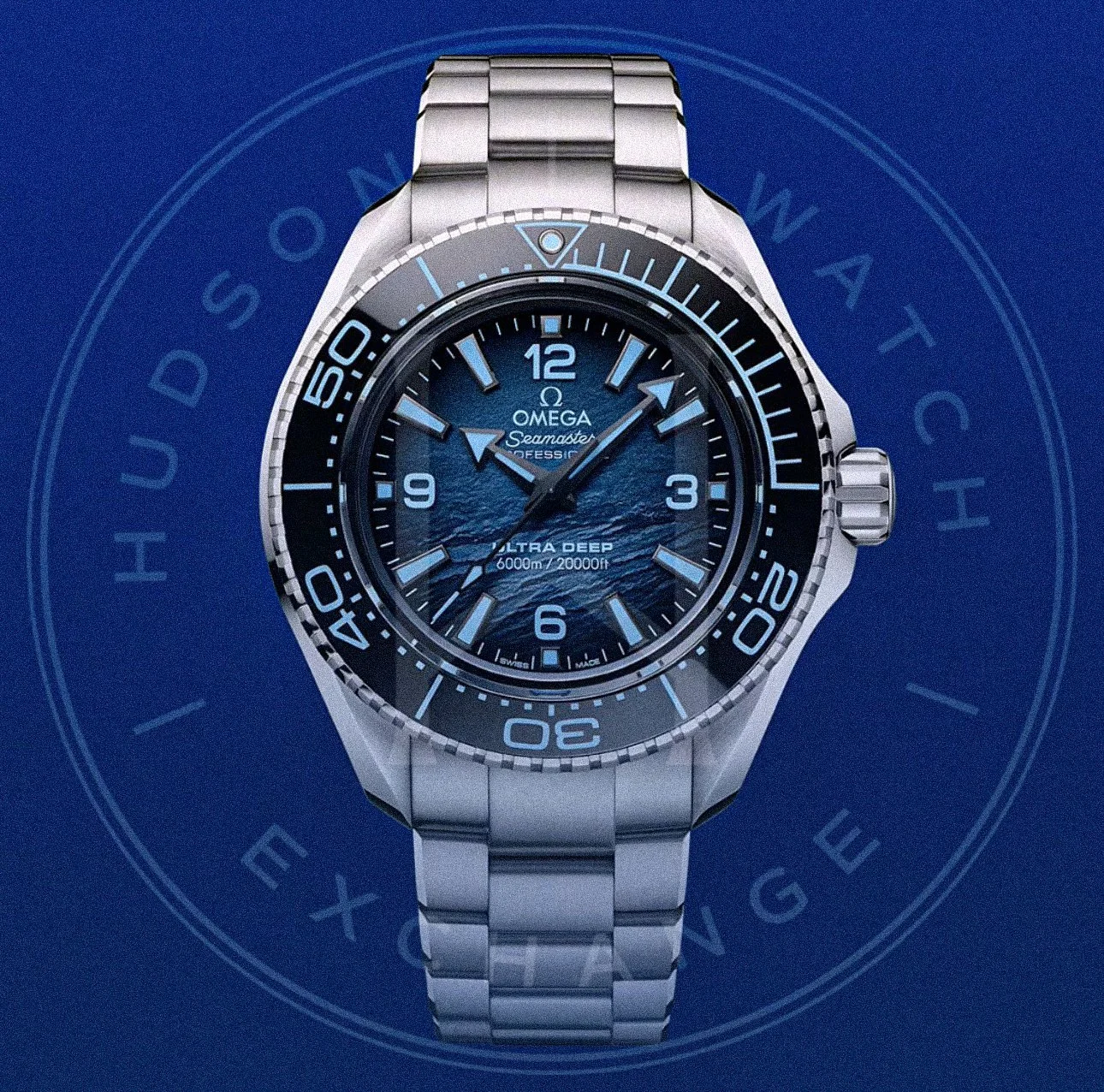 SEAMASTER PLANET OCEAN 6000M 45.5 mm, O‑MEGASTEEL, Ref 215.30.46.21.03.002