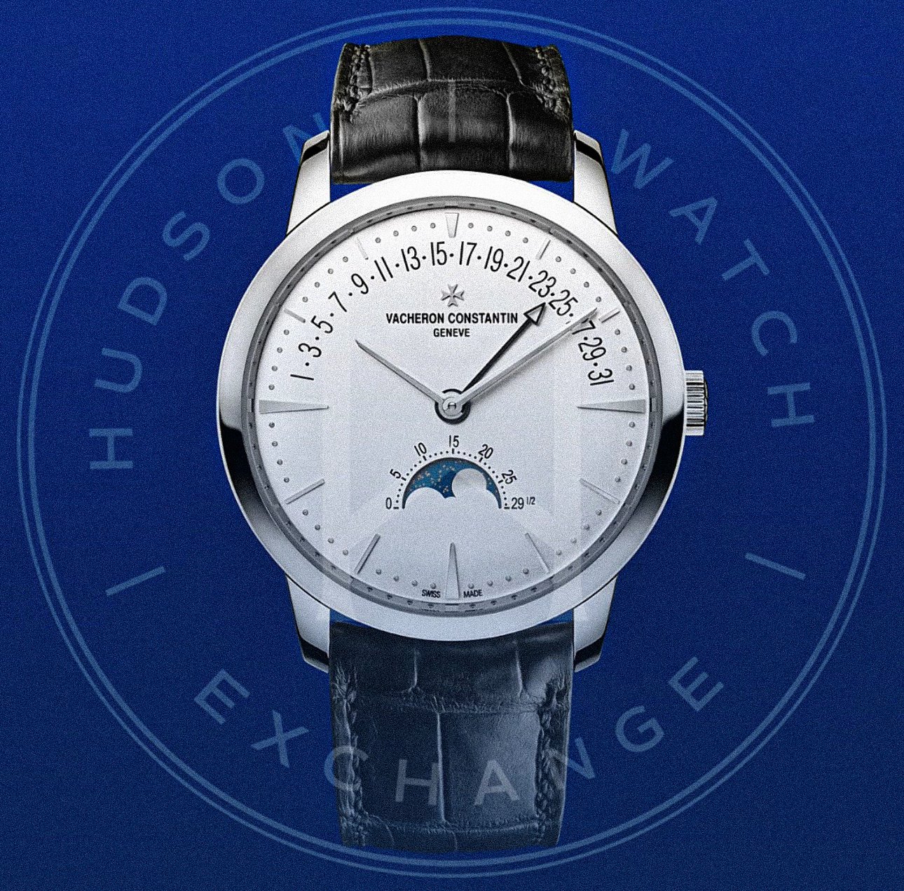 PATRIMONY Moon Phase Retrograde Date 4010U/000G-B330 42.5 MM WHITE GOLD