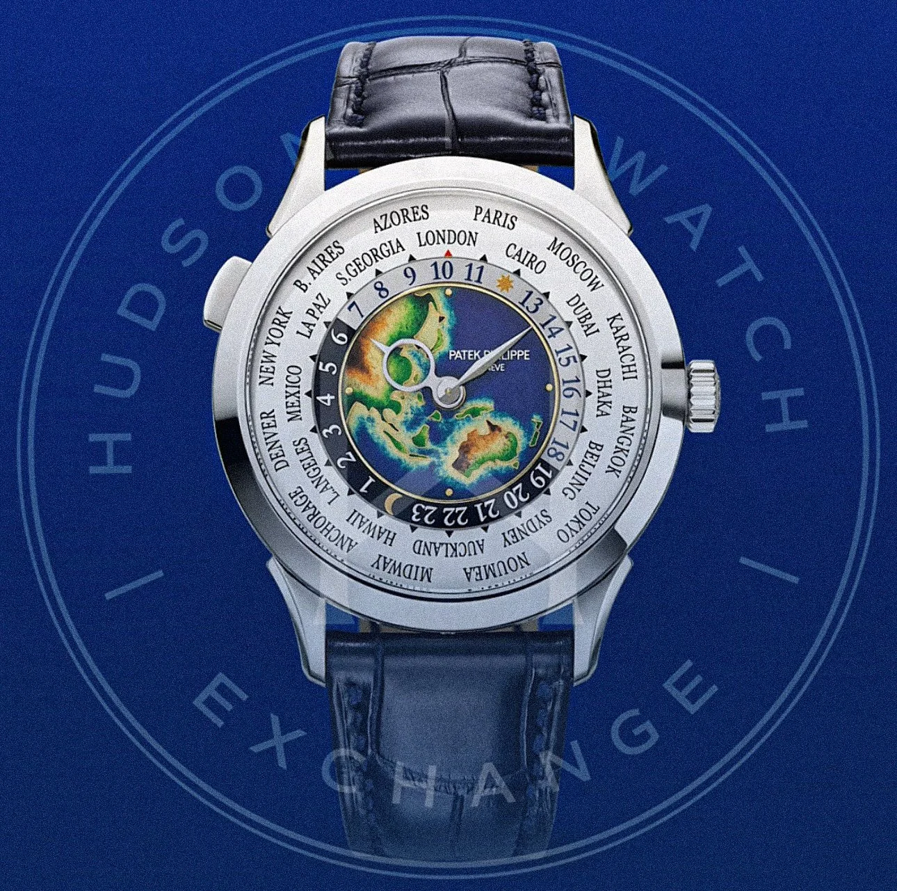 5231G-001 WORLD TIME. RARE HANDCRAFTS. White gold