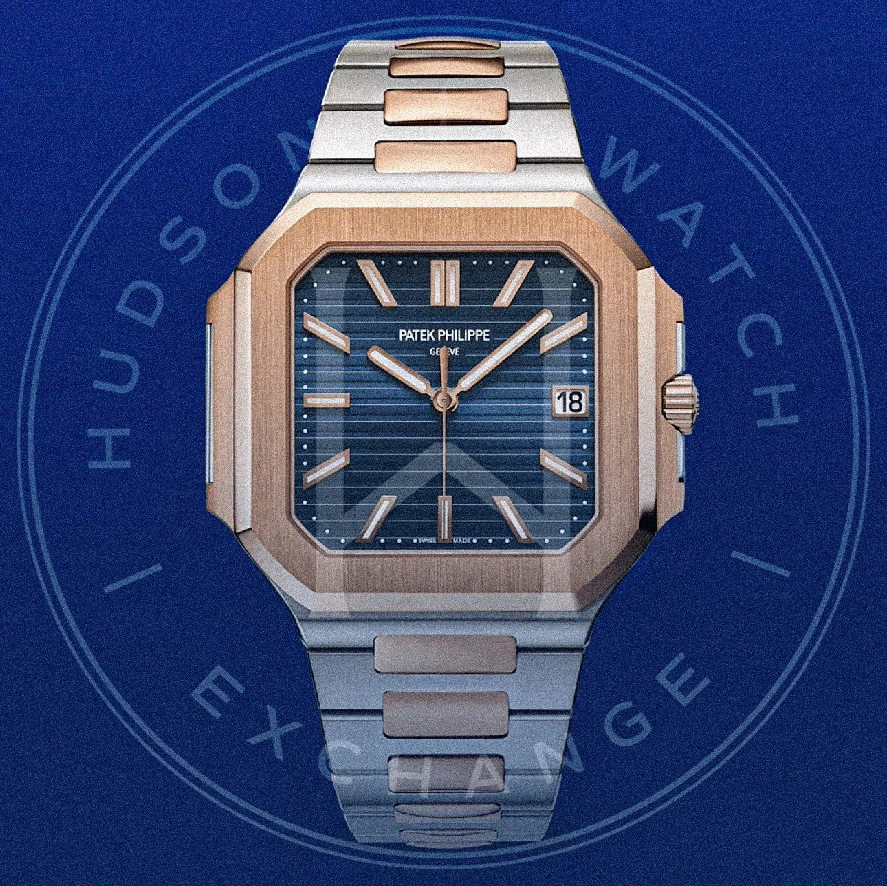 5821/1AR-001 DATE. SWEEP SECONDS. Rose gold and steel