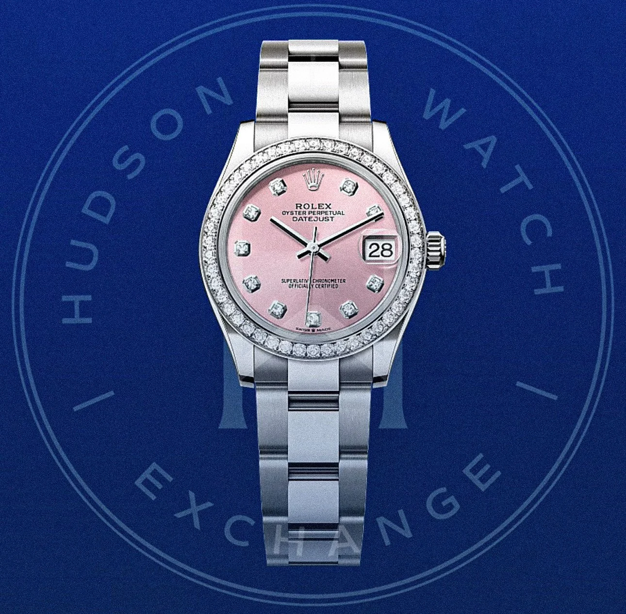 Datejust 31  Oyster, 31 mm, Oystersteel, white gold and diamonds Reference 278384RBR