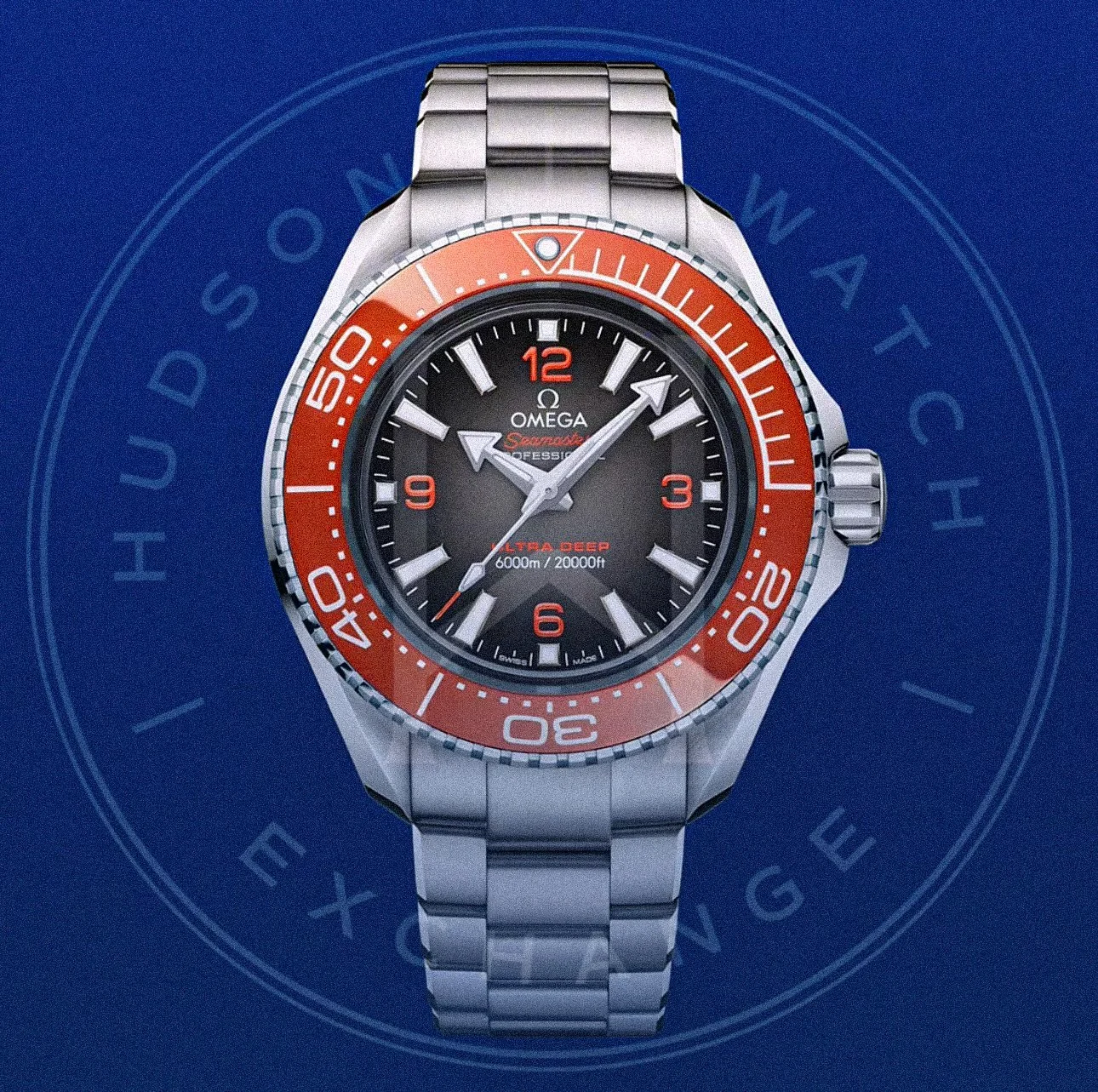 SEAMASTER PLANET OCEAN 6000M 45.5 mm, O‑MEGASTEEL, Ref 215.30.46.21.06.001