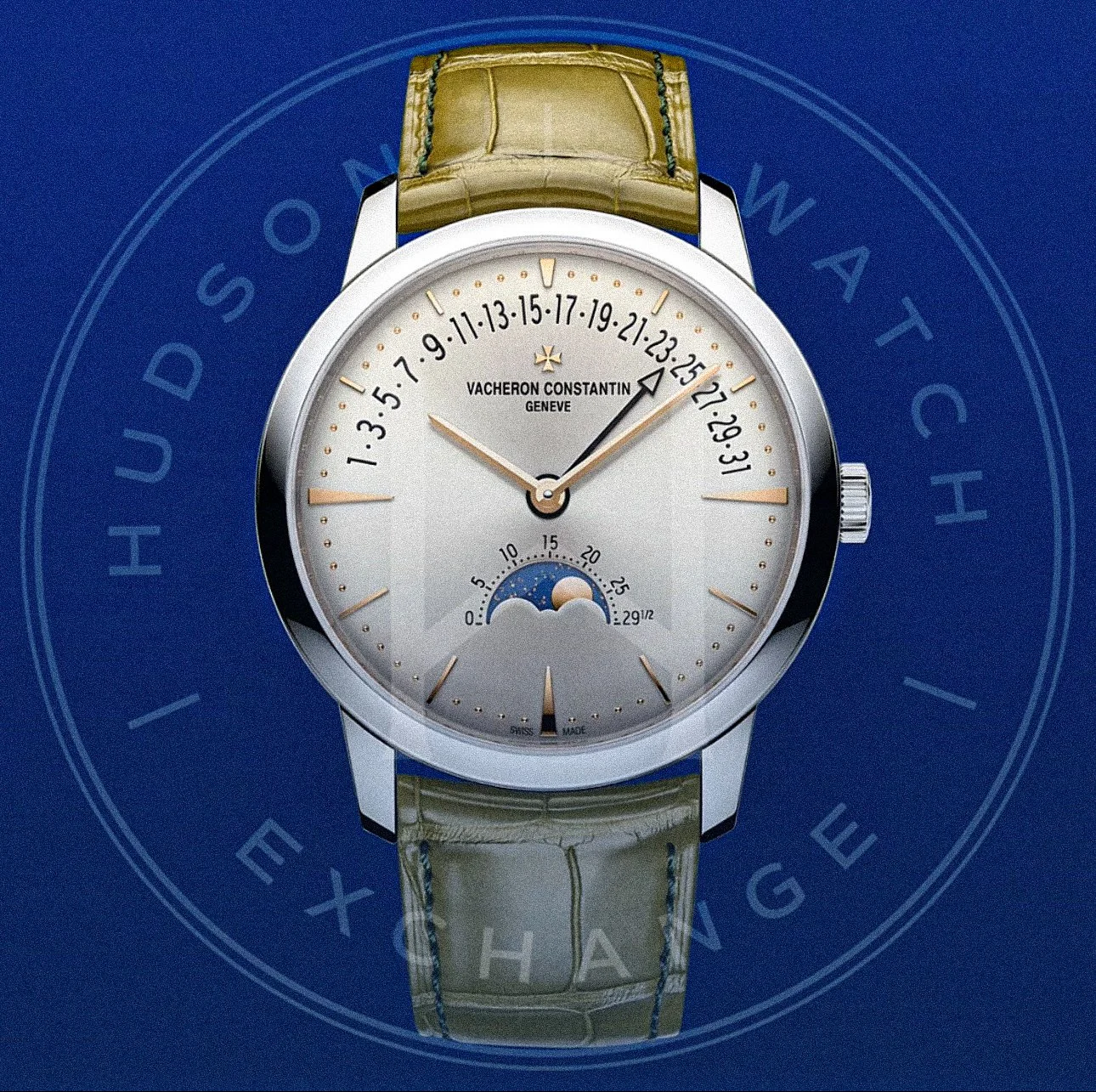 PATRIMONY Moon Phase Retrograde Date 4010U/000G-H070 42.5 MM WHITE GOLD