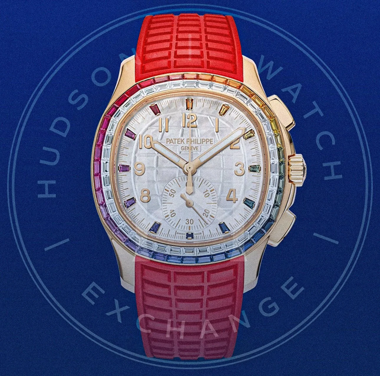 7968/300R-001 AQUANAUT LUCE "RAINBOW" CHRONOGRAPH. JOAILLERIE. Rose gold