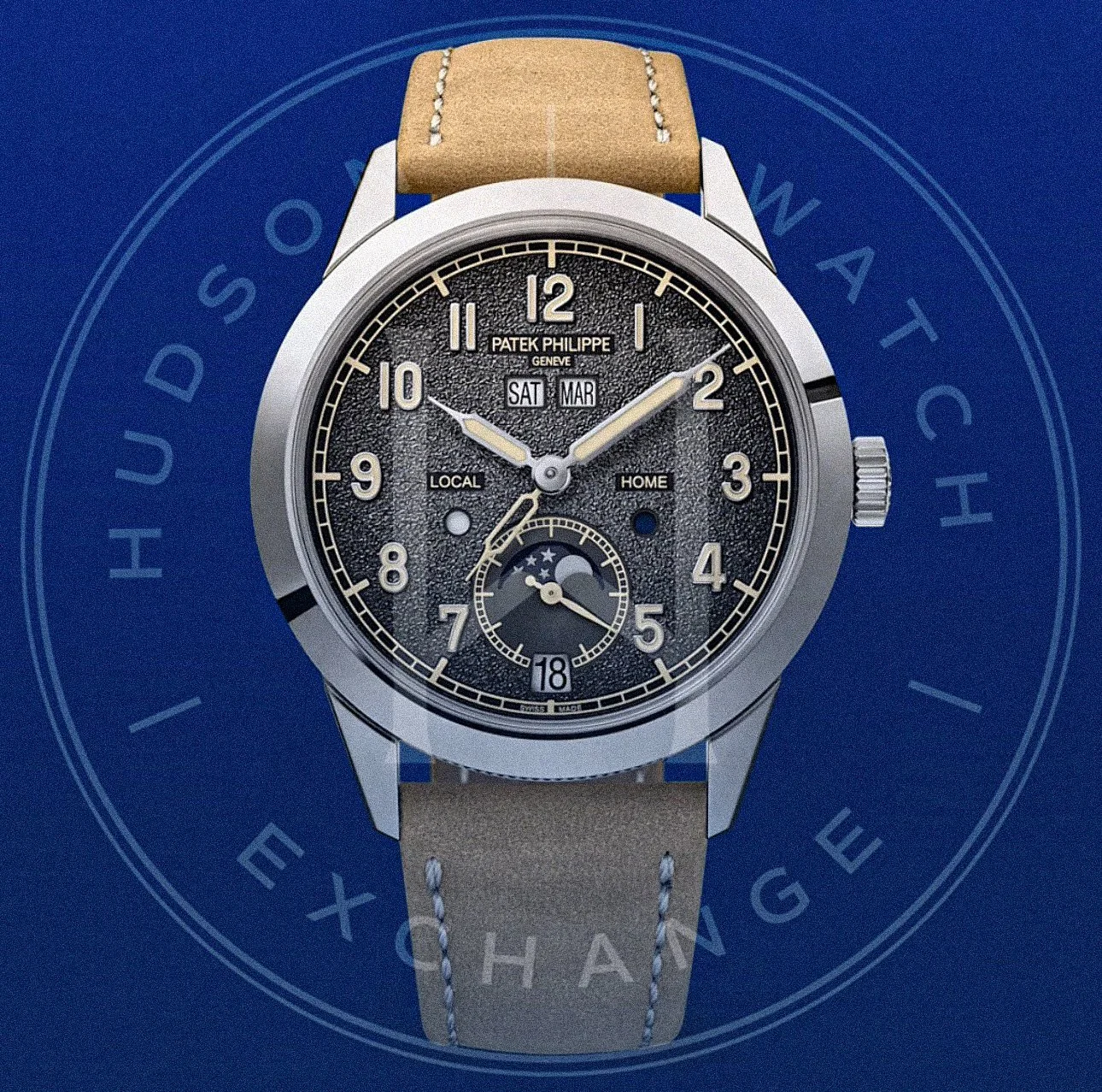 5326G-001 ANNUAL CALENDAR. TRAVEL TIME. White gold