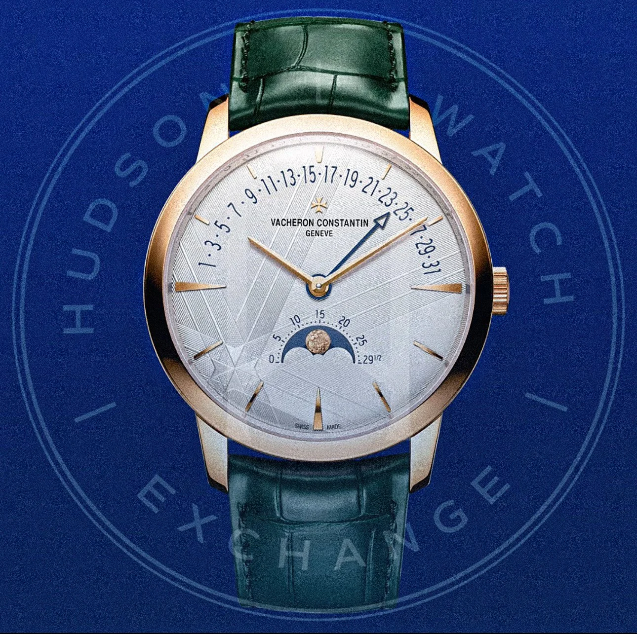 PATRIMONY Moon Phase Retrograde Date 4010U/000R-H117 42.5 MM PINK GOLD