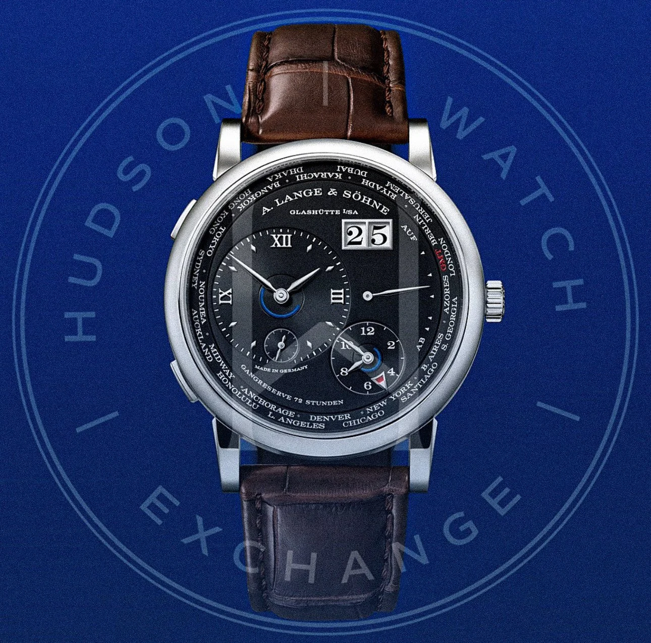 LANGE 1 TIME ZONE in 750 white gold Reference 136.029