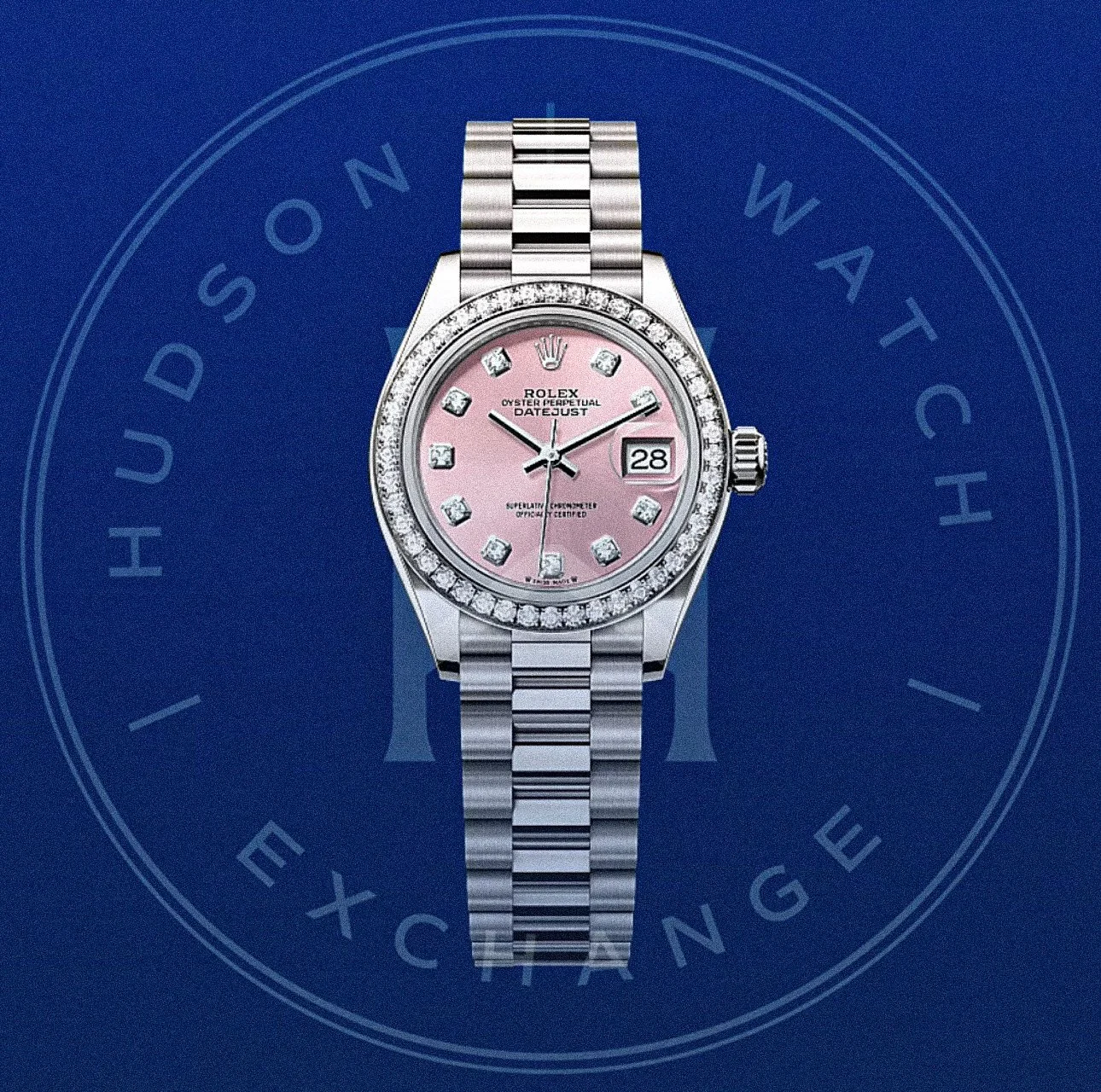 Lady-Datejust  Oyster, 28 mm, white gold and diamonds Reference 279139RBR