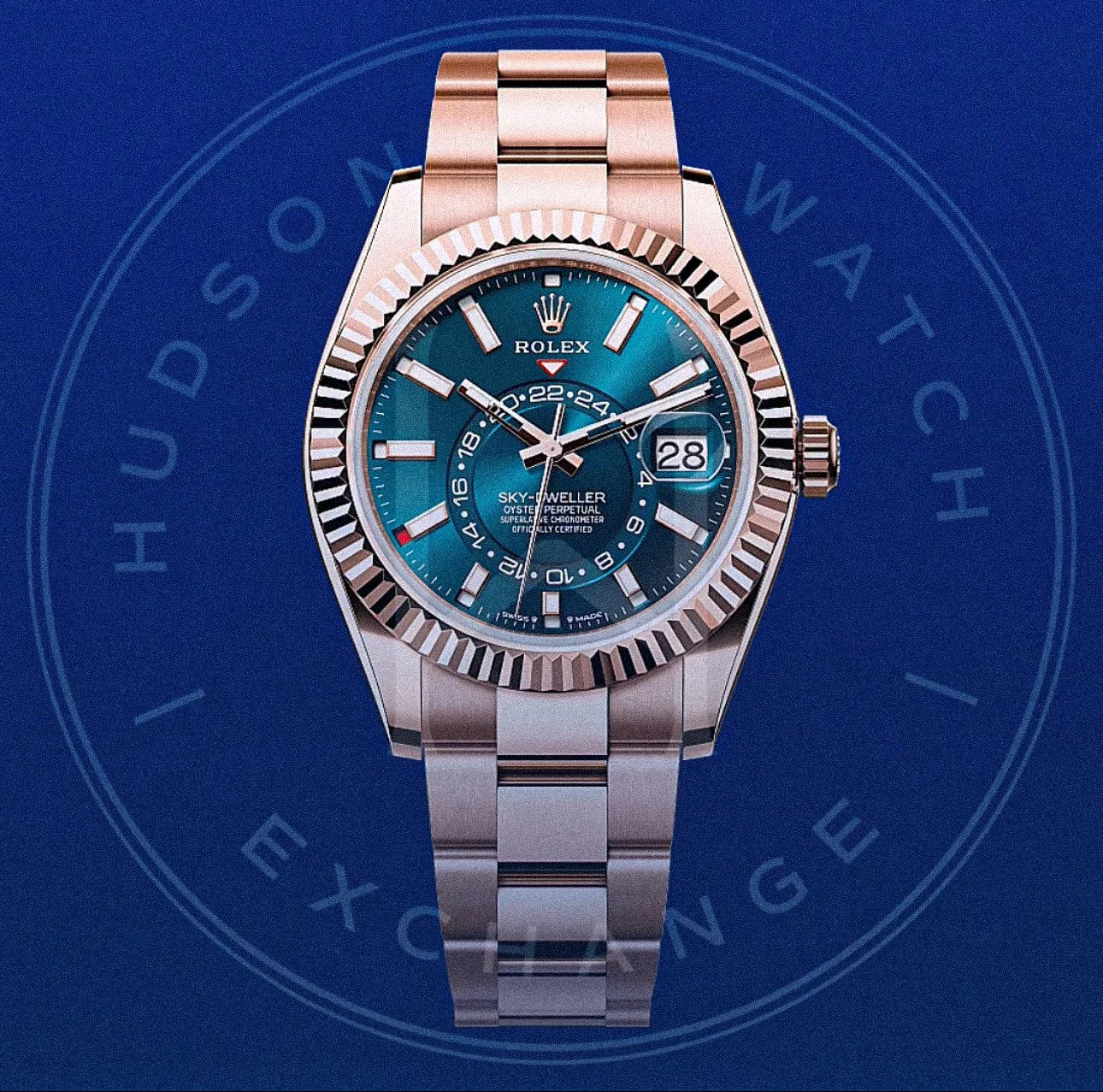Sky-Dweller, Ref. 336935, Everose Oyster "Blue-Green"