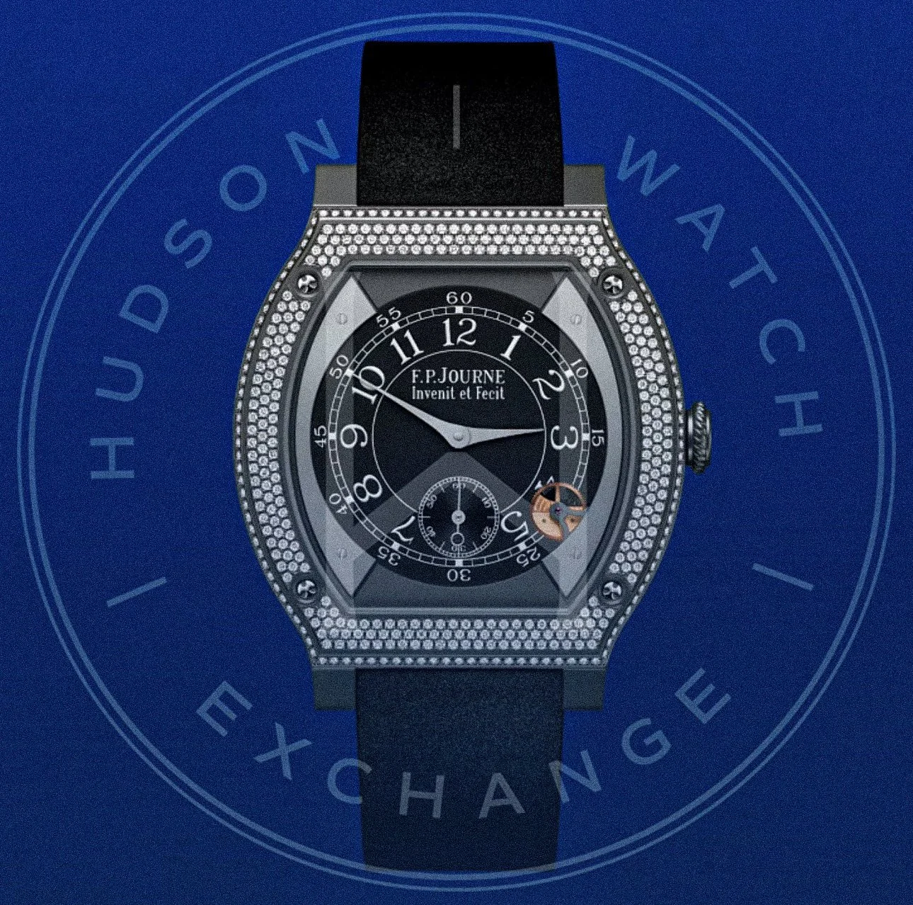 ÉLÉGANTE 48 MM TITALYT® SET WITH DIAMONDS - Ref. ELHT Calibre 1210