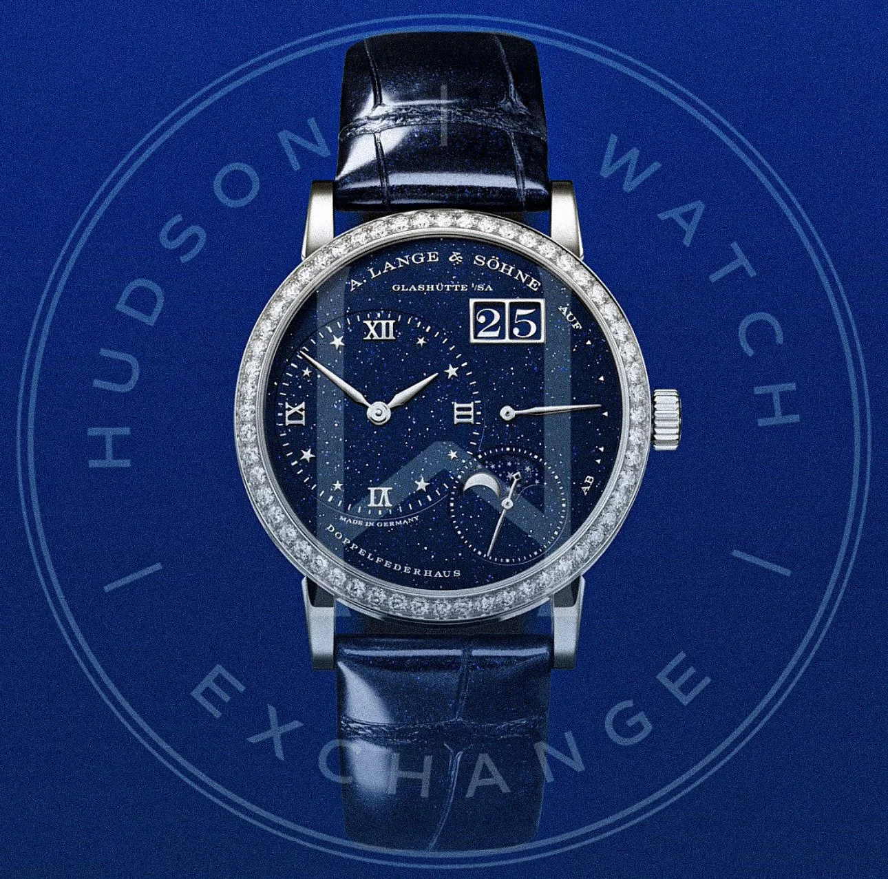 LITTLE LANGE 1 MOON PHASE in 750 white gold 36.8MM Reference 182.886