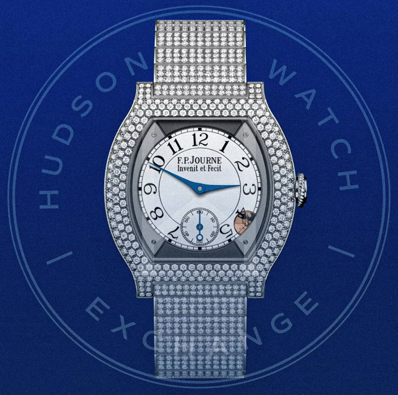 ÉLÉGANTE 40 MM TITANIUM WITH 12 ROWS OF DIAMONDS AND SET BRACELET - Ref. ELT Calibre 1210